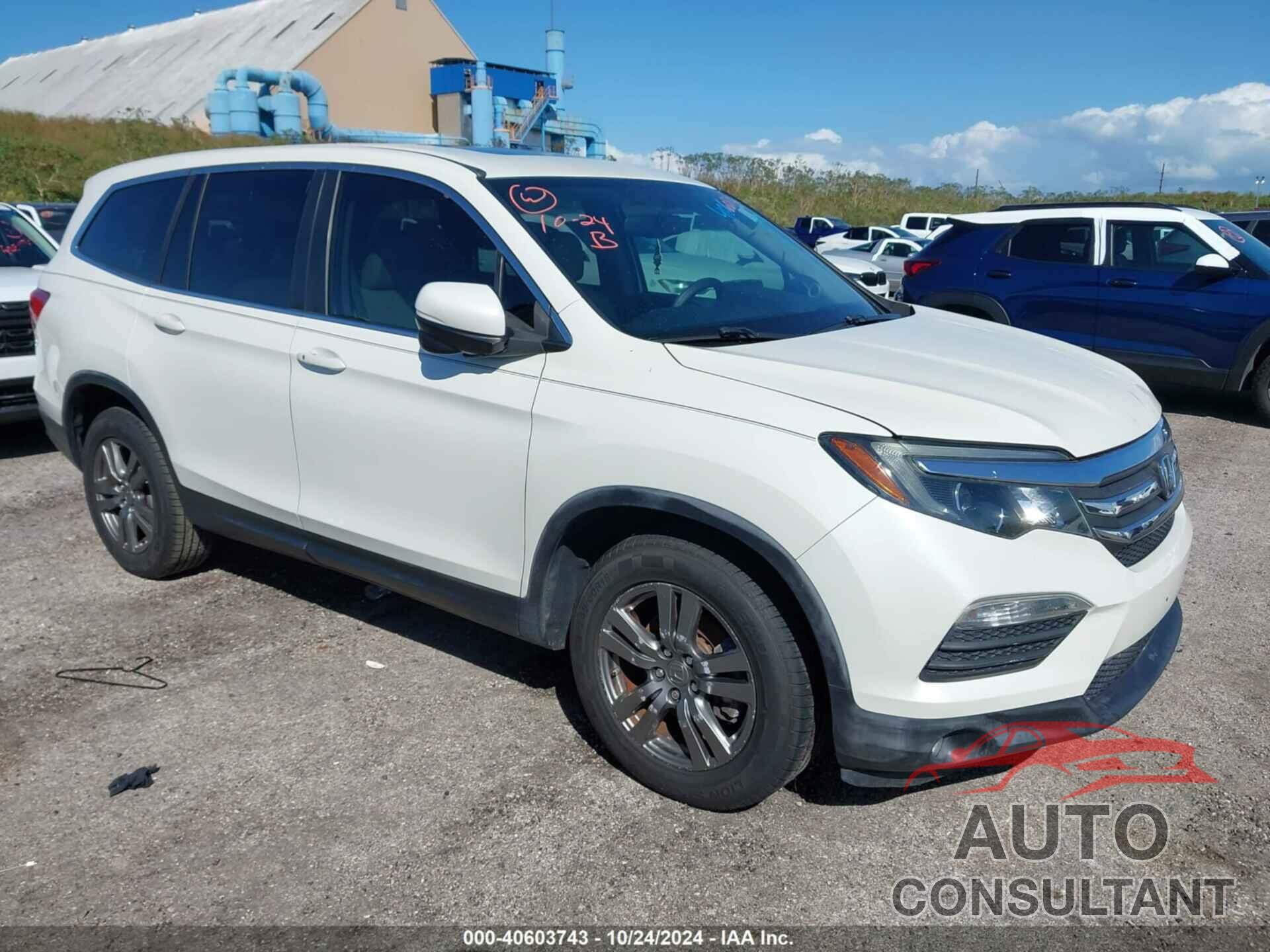 HONDA PILOT 2016 - 5FNYF5H74GB043011