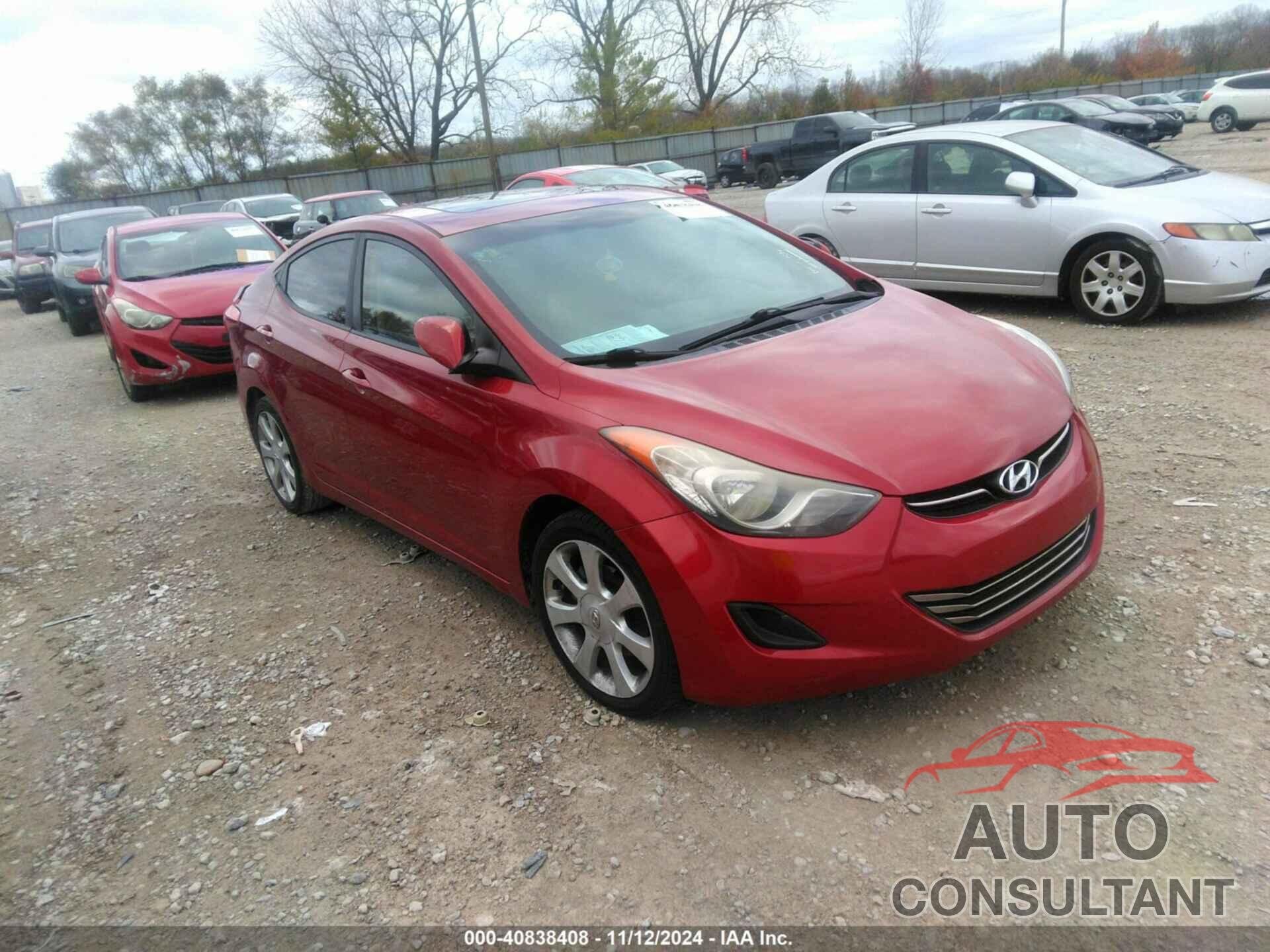 HYUNDAI ELANTRA 2012 - KMHDH4AEXCU215034