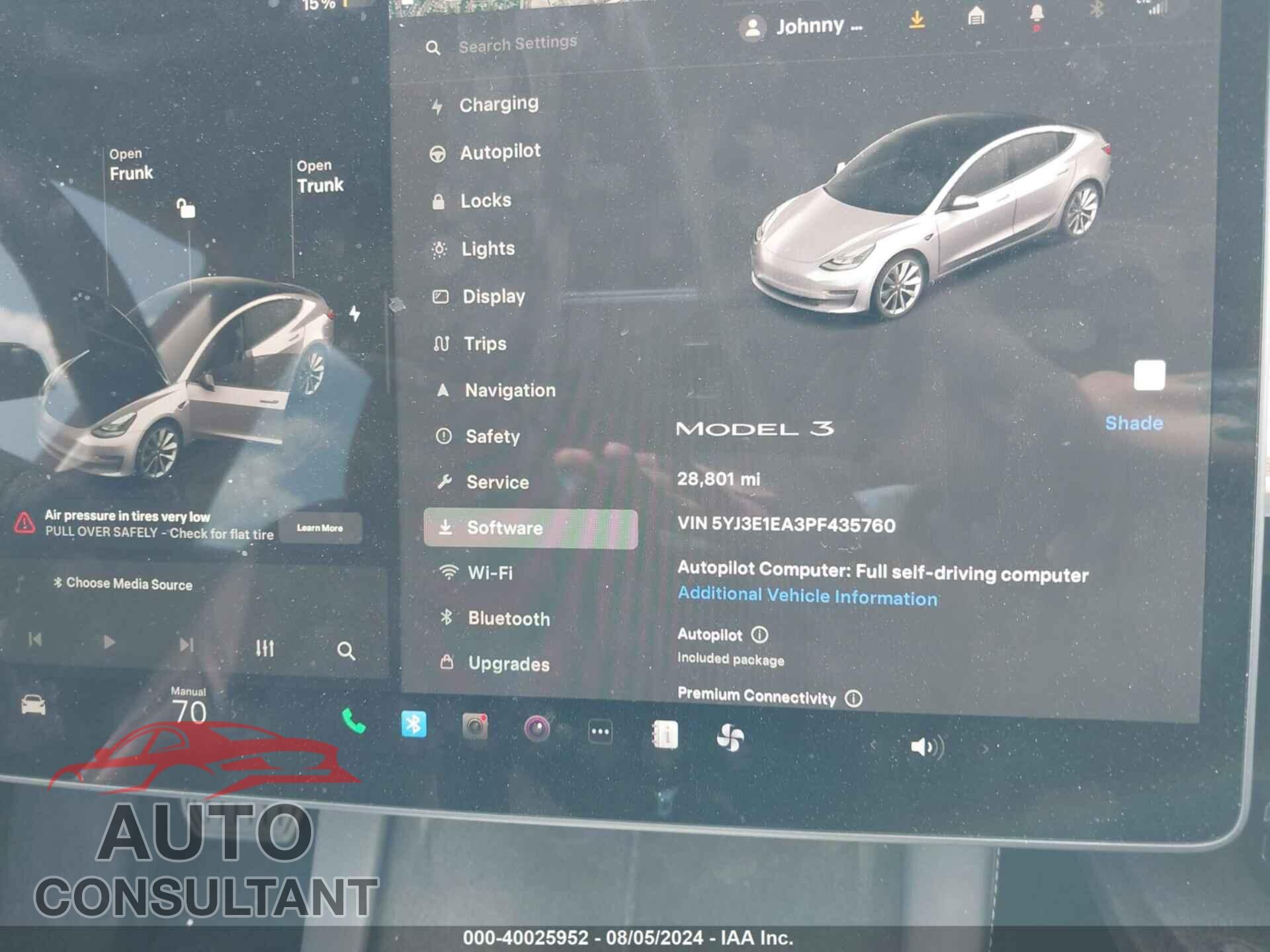 TESLA MODEL 3 2023 - 5YJ3E1EA3PF435760