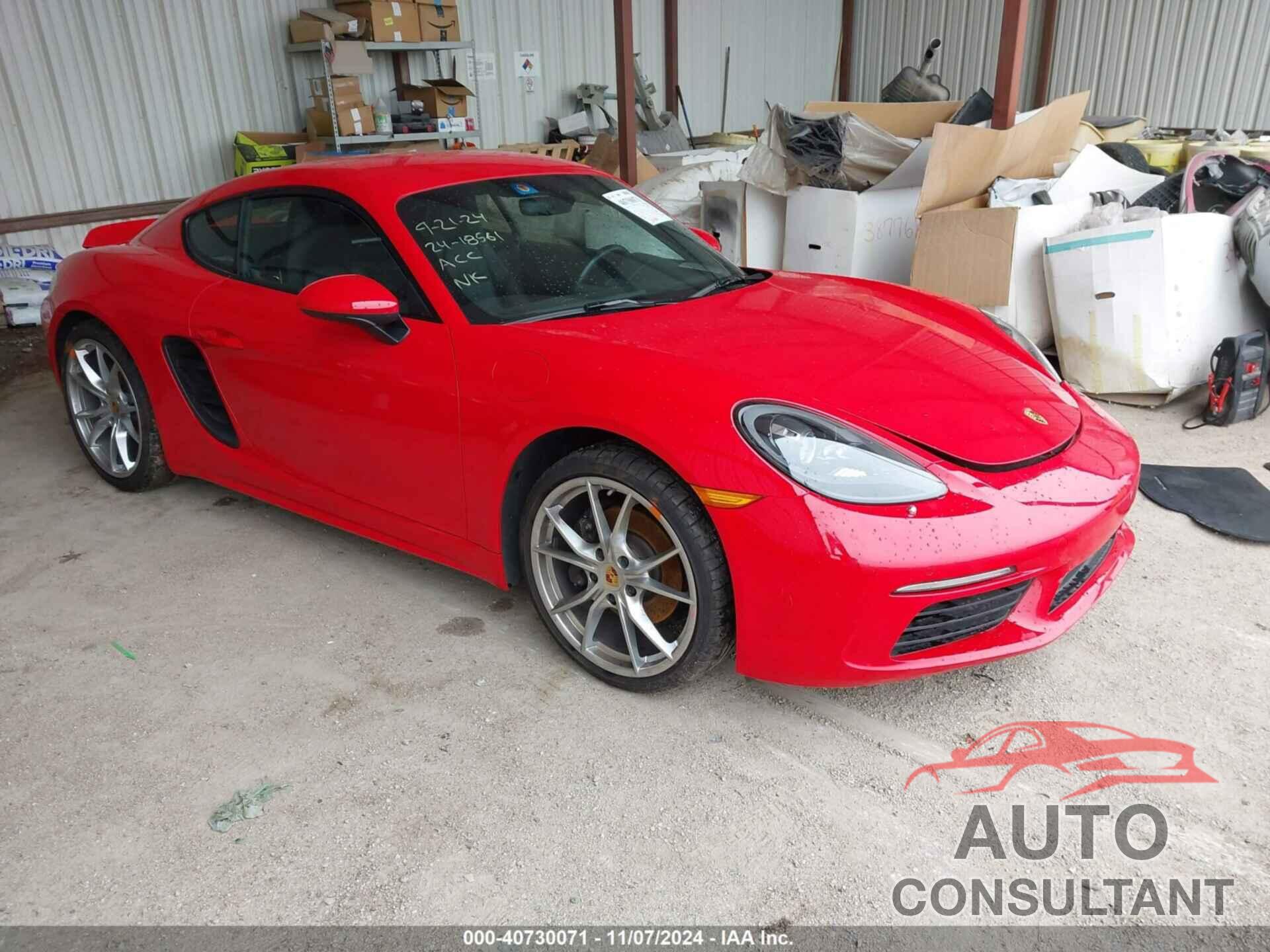 PORSCHE 718 CAYMAN 2017 - WP0AA2A88HS270112