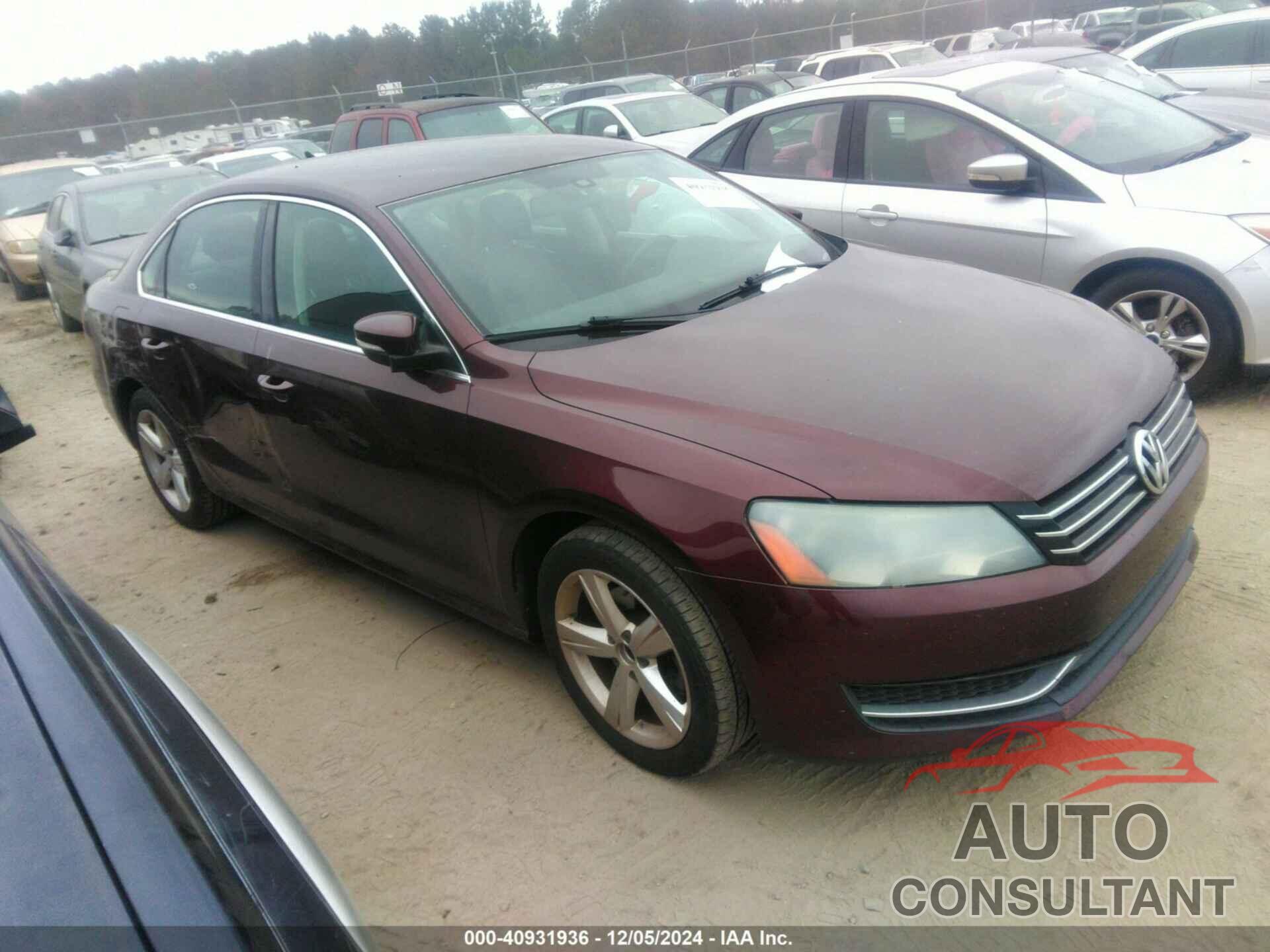 VOLKSWAGEN PASSAT 2013 - 1VWBP7A34DC014586