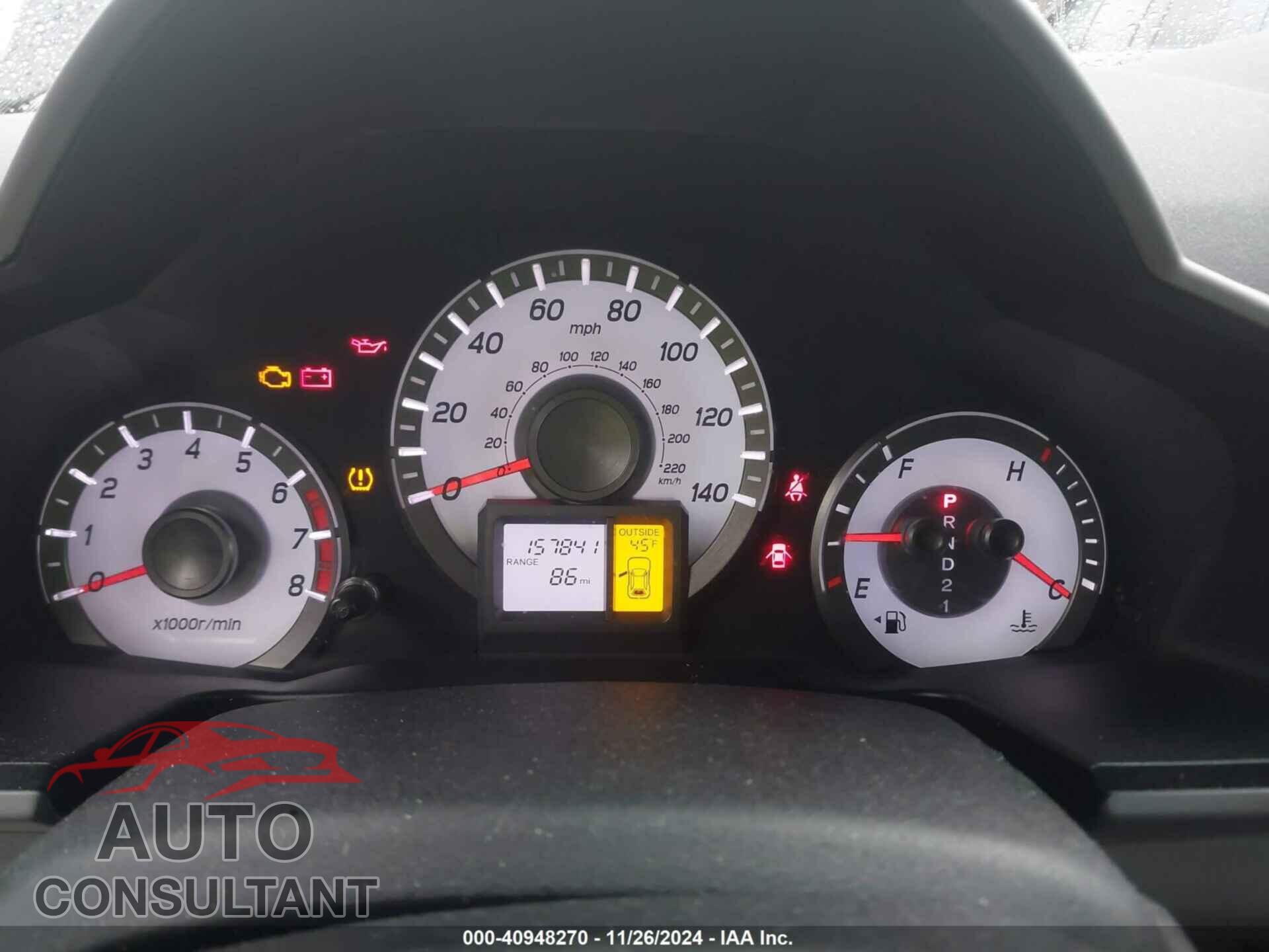 HONDA PILOT 2012 - 5FNYF4H69CB046465