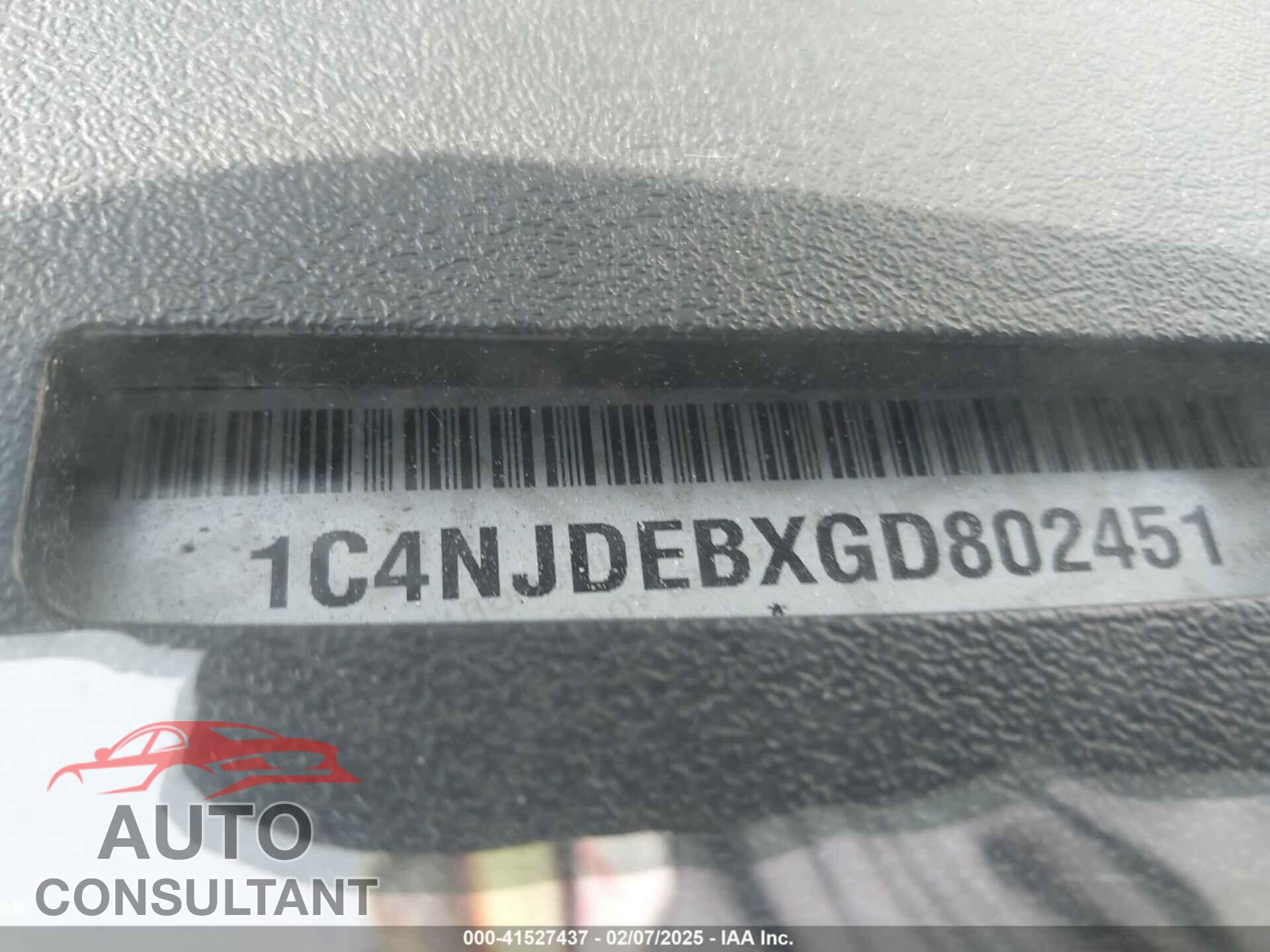 JEEP COMPASS 2016 - 1C4NJDEBXGD802451