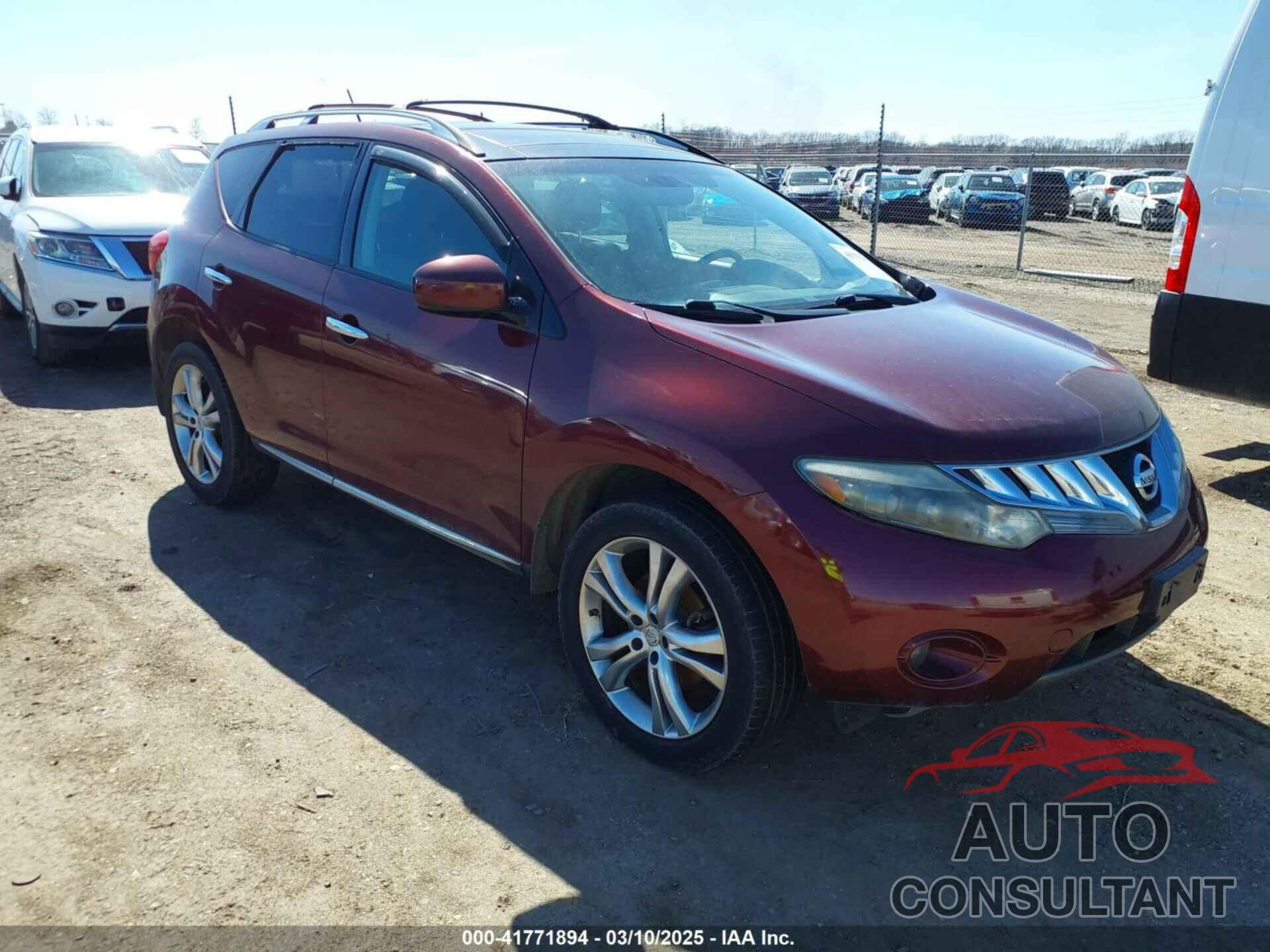 NISSAN MURANO 2009 - JN8AZ18W69W141842