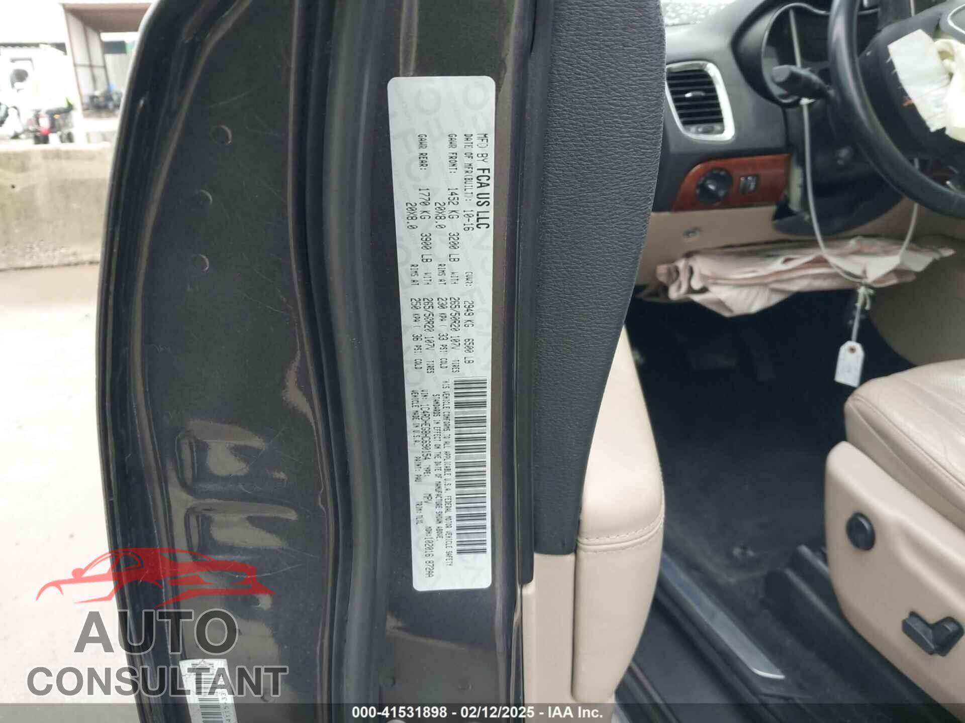 DODGE DURANGO 2017 - 1C4RDHEG8HC690154