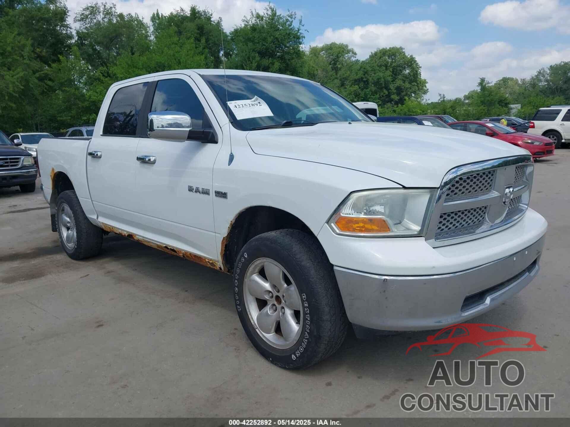 DODGE RAM 1500 2010 - 1D7RV1CT8AS153841