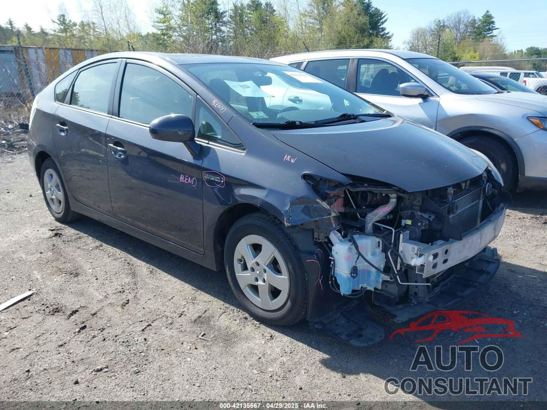 TOYOTA PRIUS 2011 - JTDKN3DU9B0297992