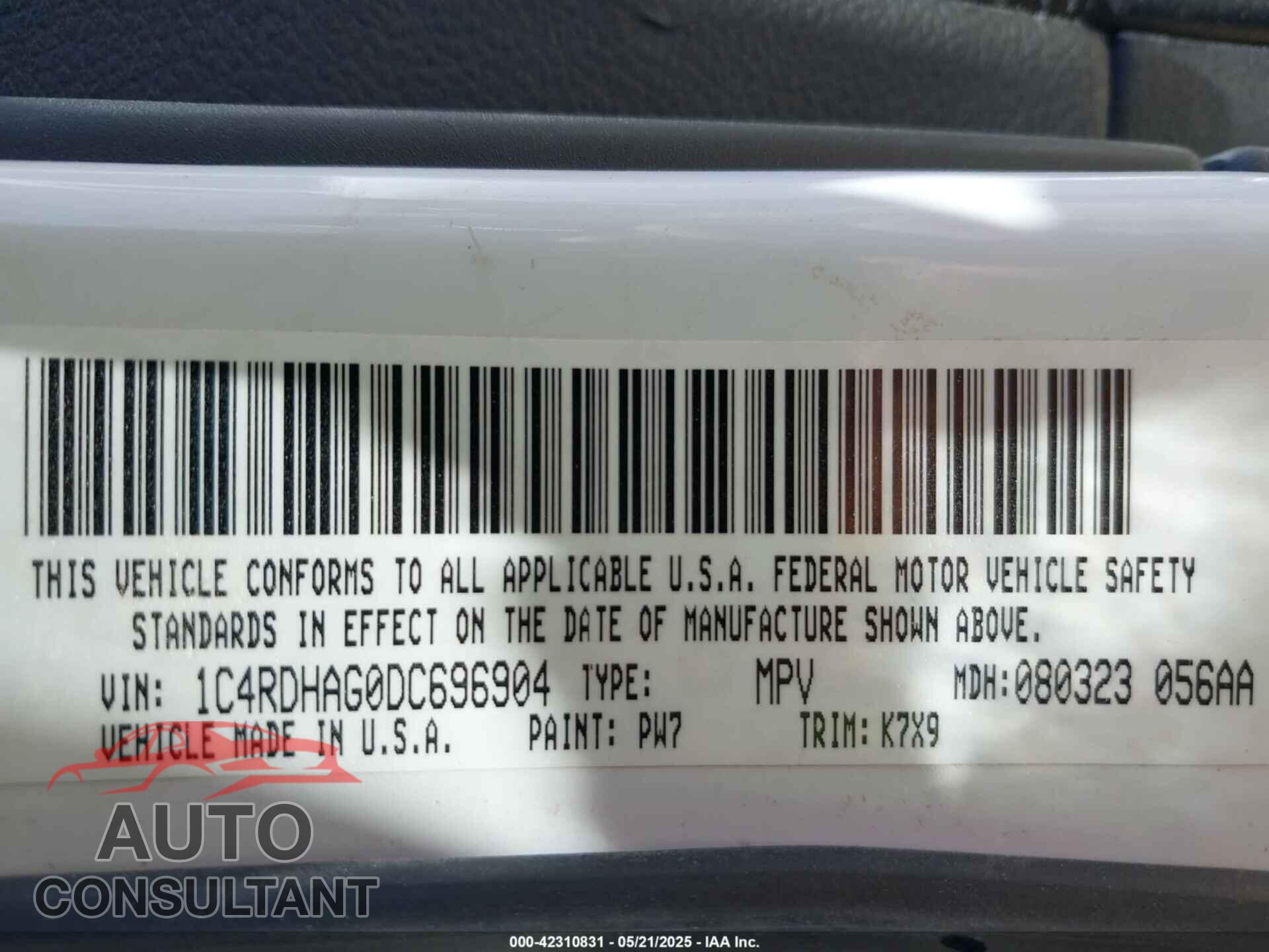 DODGE DURANGO 2013 - 1C4RDHAG0DC696904