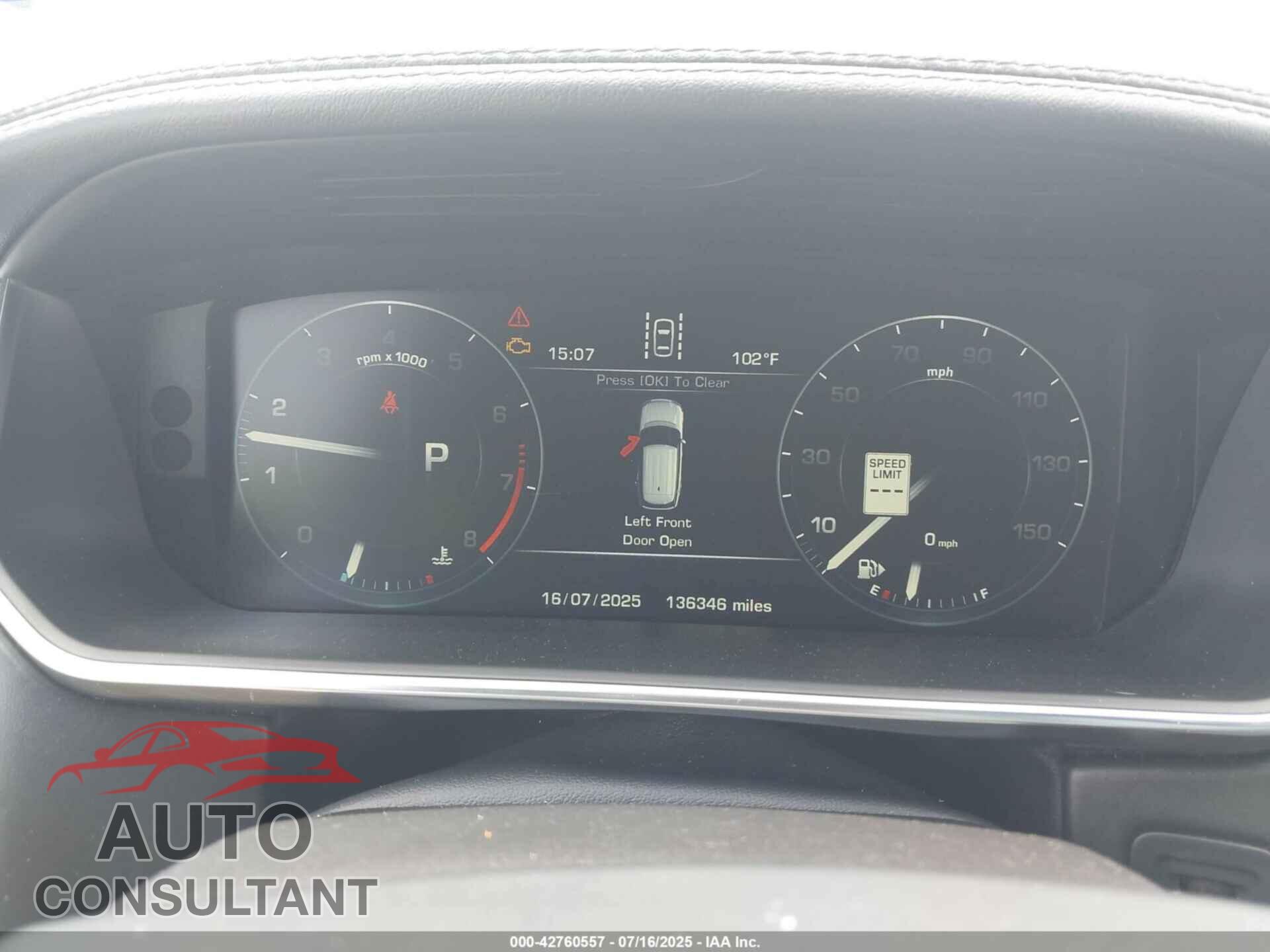 LAND ROVER RANGE ROVER 2016 - SALGS2VF0GA257545