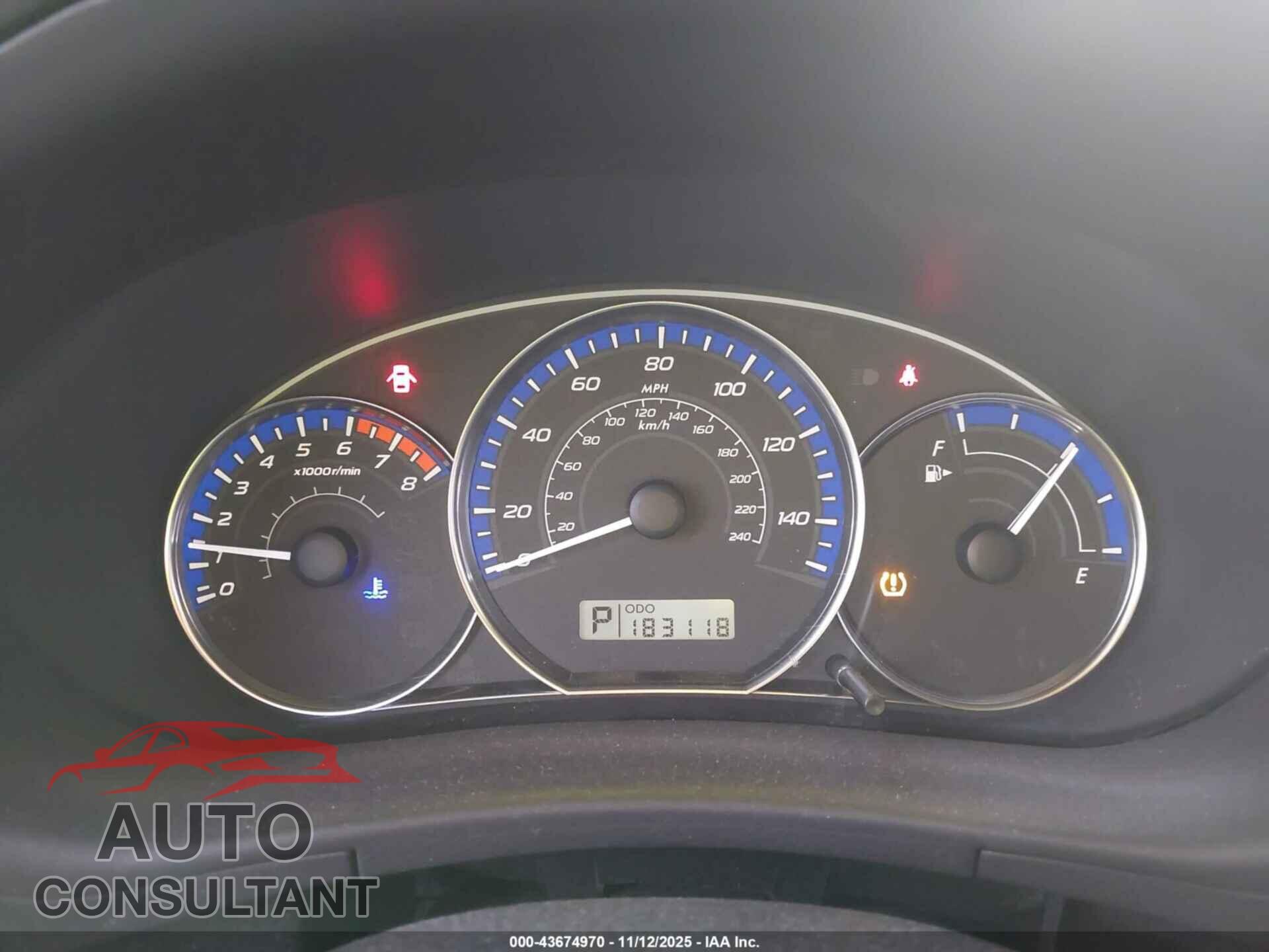 SUBARU FORESTER 2010 - JF2SH6CC2AH777763