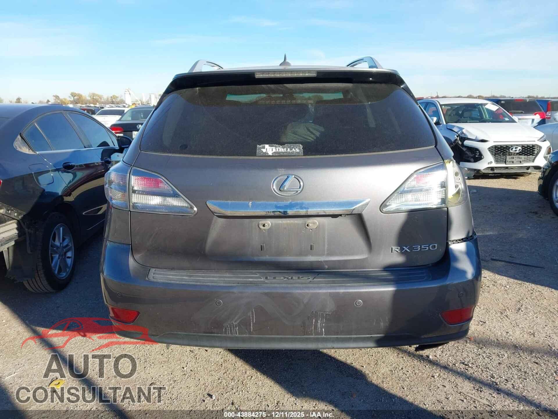 LEXUS RX 350 2012 - 2T2BK1BAXCC152954