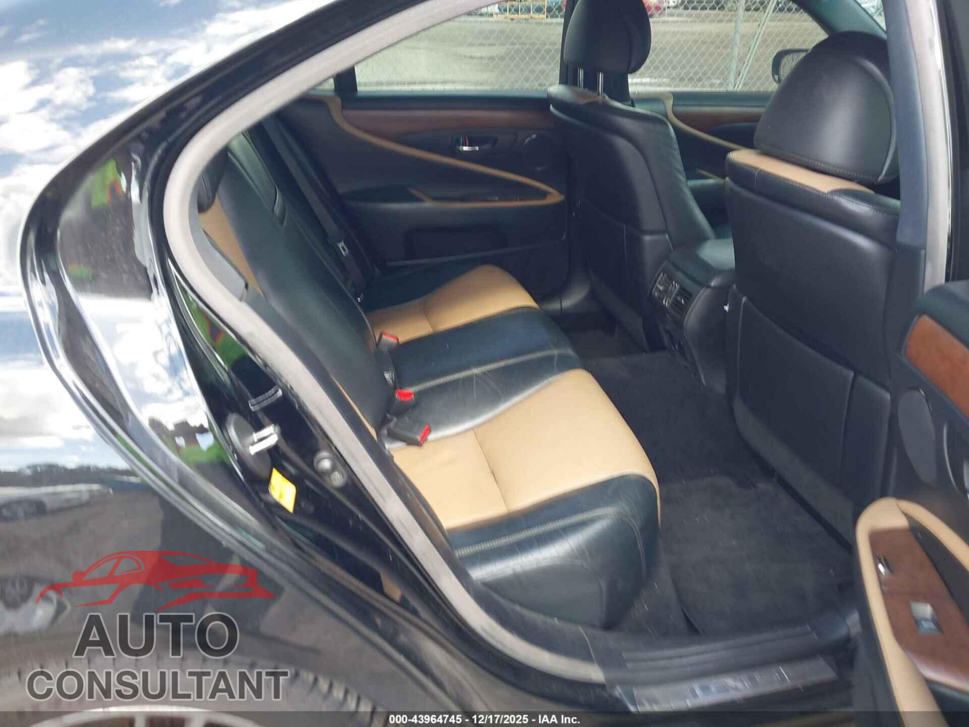 LEXUS LS 460 2012 - JTHBL5EF0C5111227