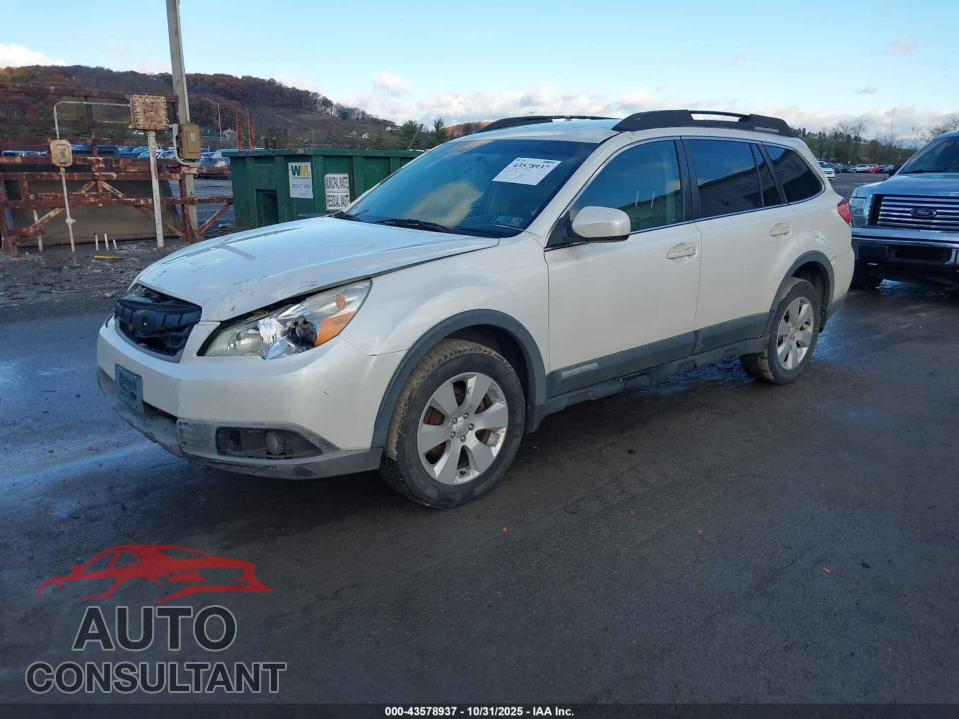 SUBARU OUTBACK 2011 - 4S4BRBBC5B3320459