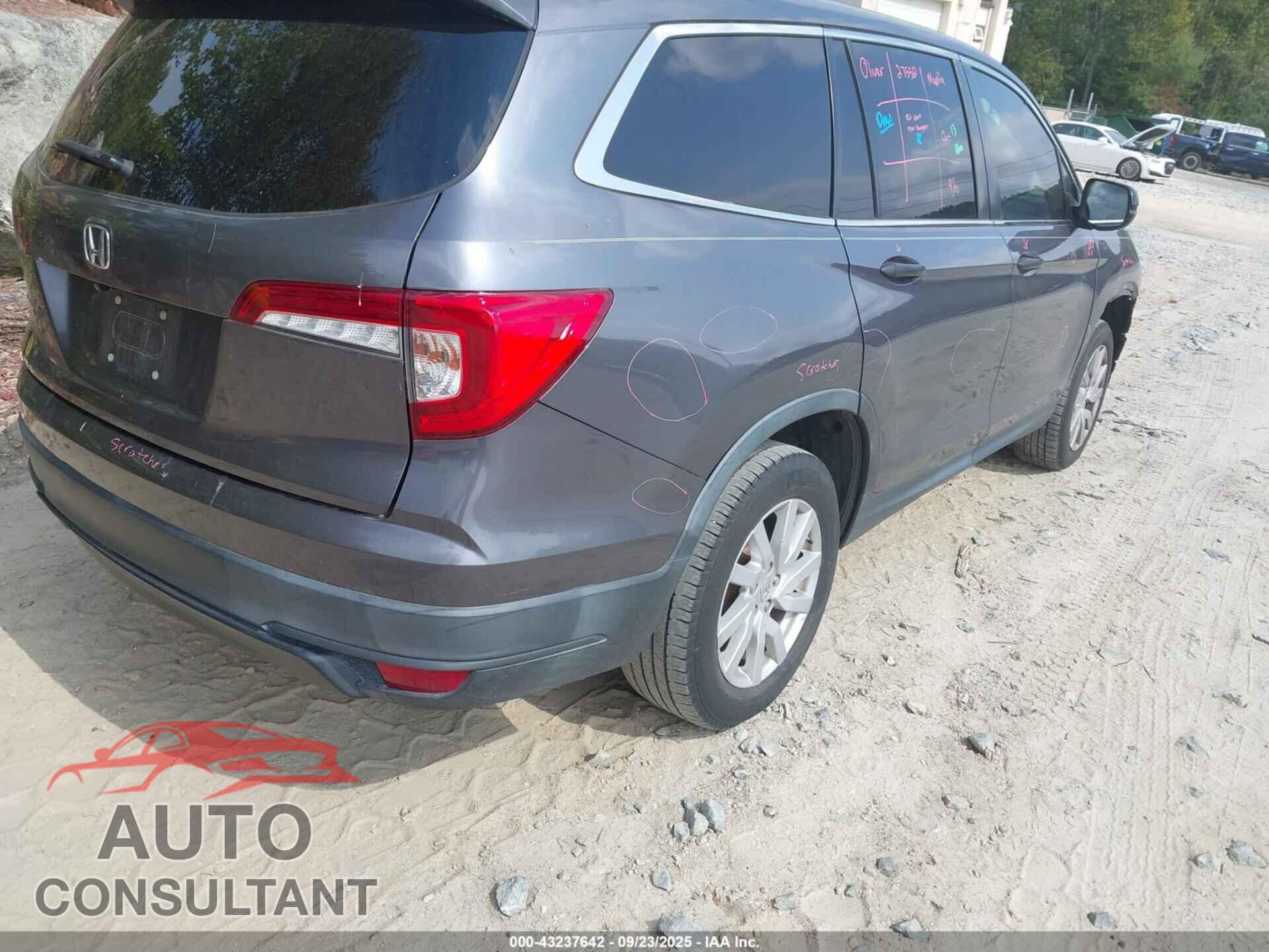 HONDA PILOT 2019 - 5FNYF5H17KB032167