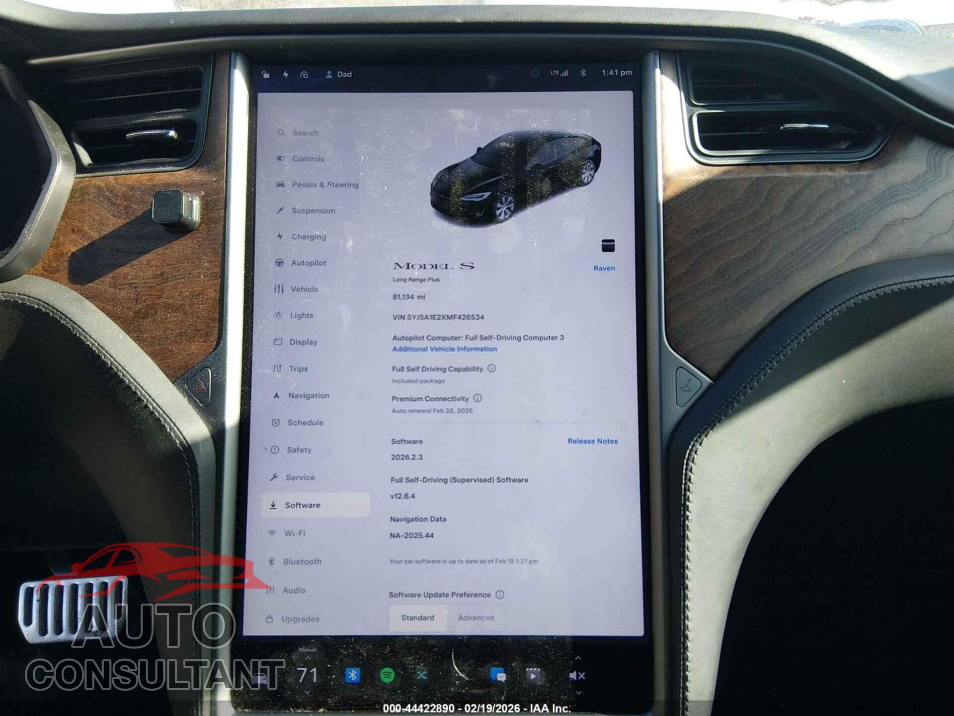 TESLA MODEL S 2021 - 5YJSA1E2XMF426534