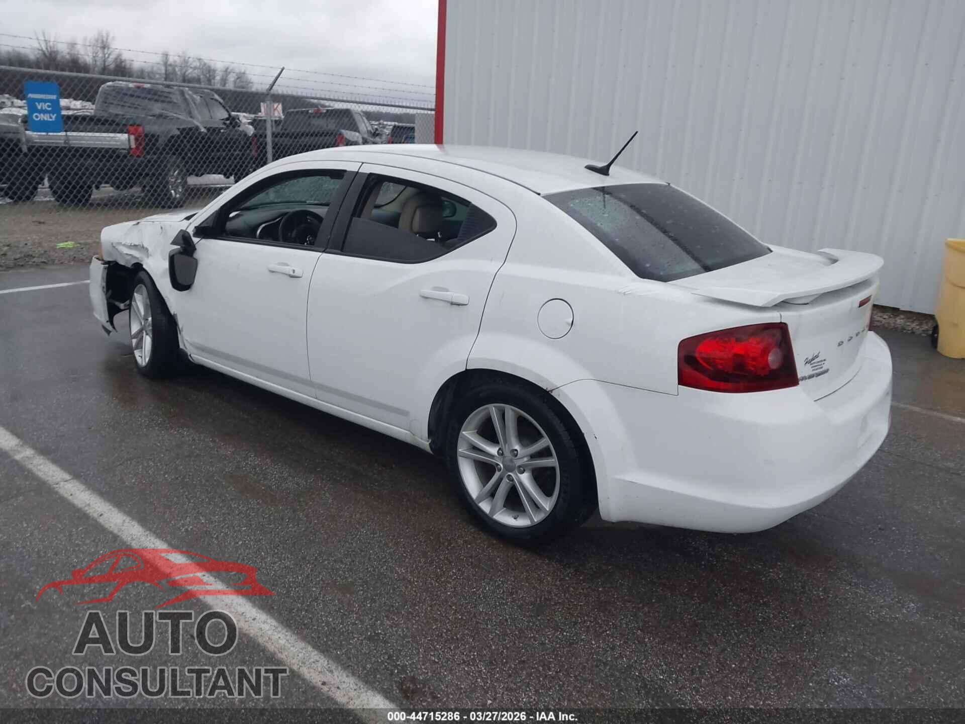 DODGE AVENGER 2012 - 1C3CDZAG0CN254806