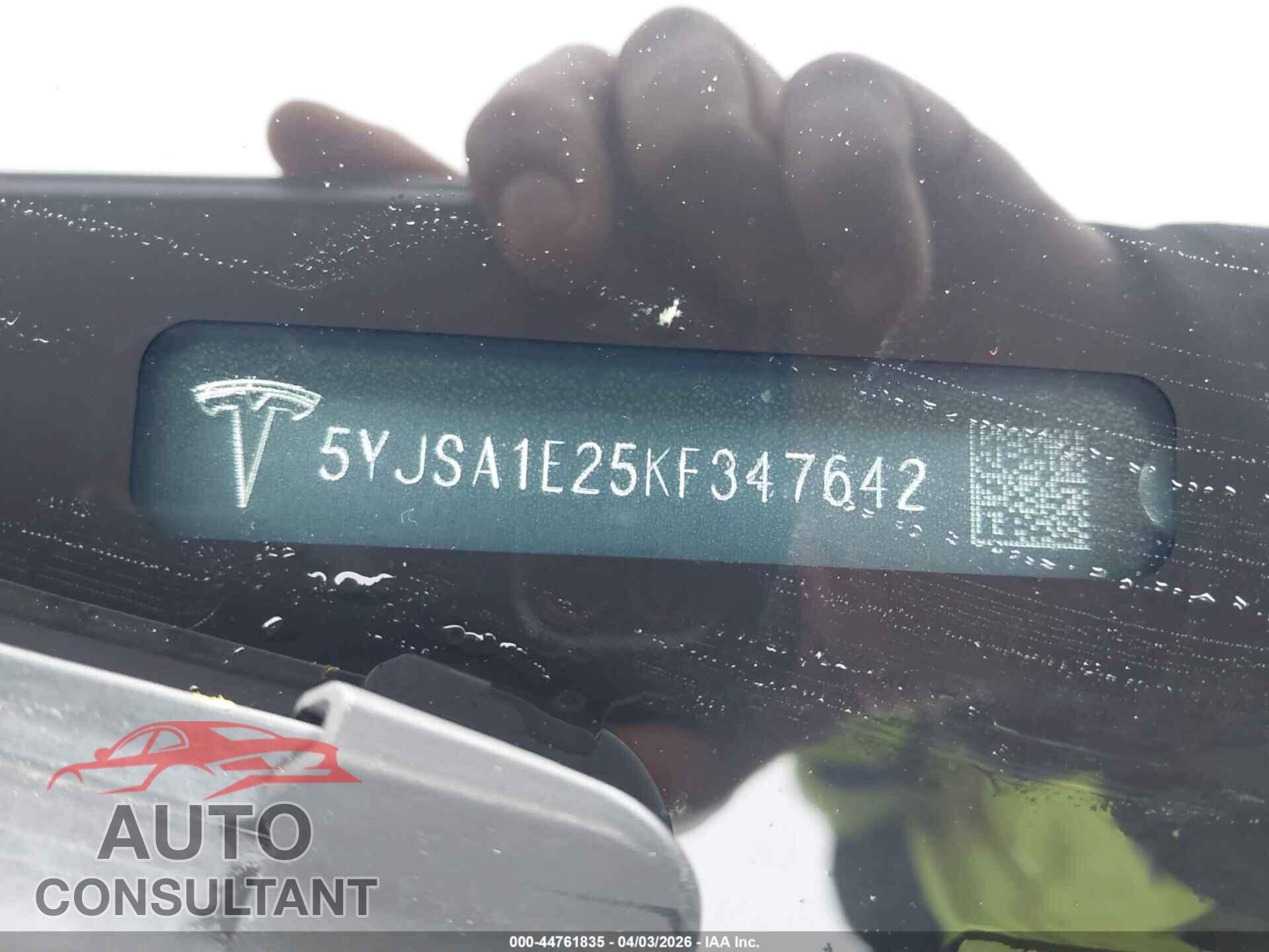TESLA MODEL S 2019 - 5YJSA1E25KF347642