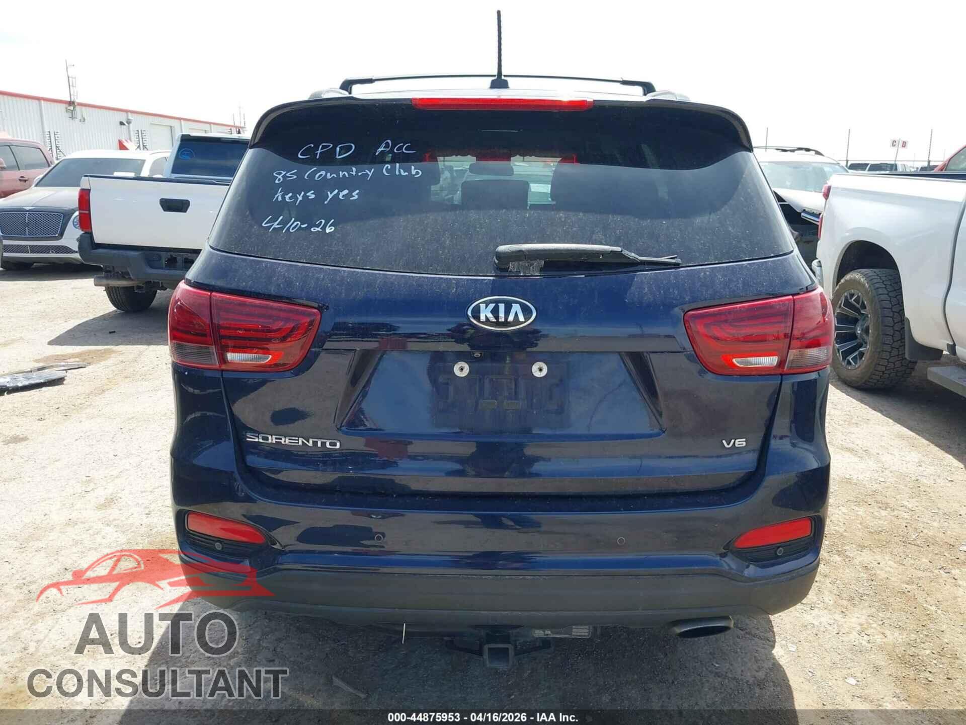 KIA SORENTO 2019 - 5XYPG4A59KG603473