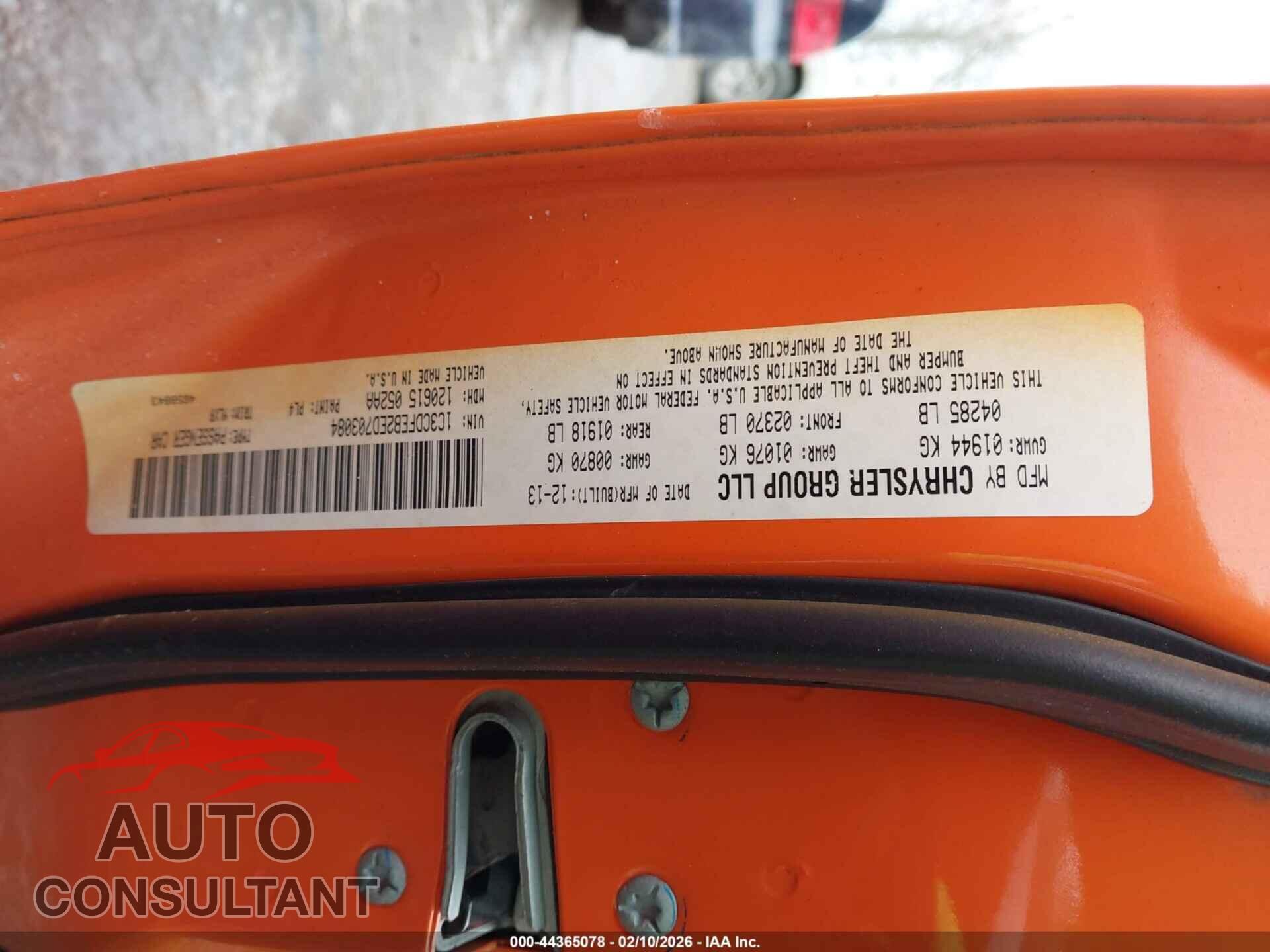 DODGE DART 2014 - 1C3CDFEB2ED703084