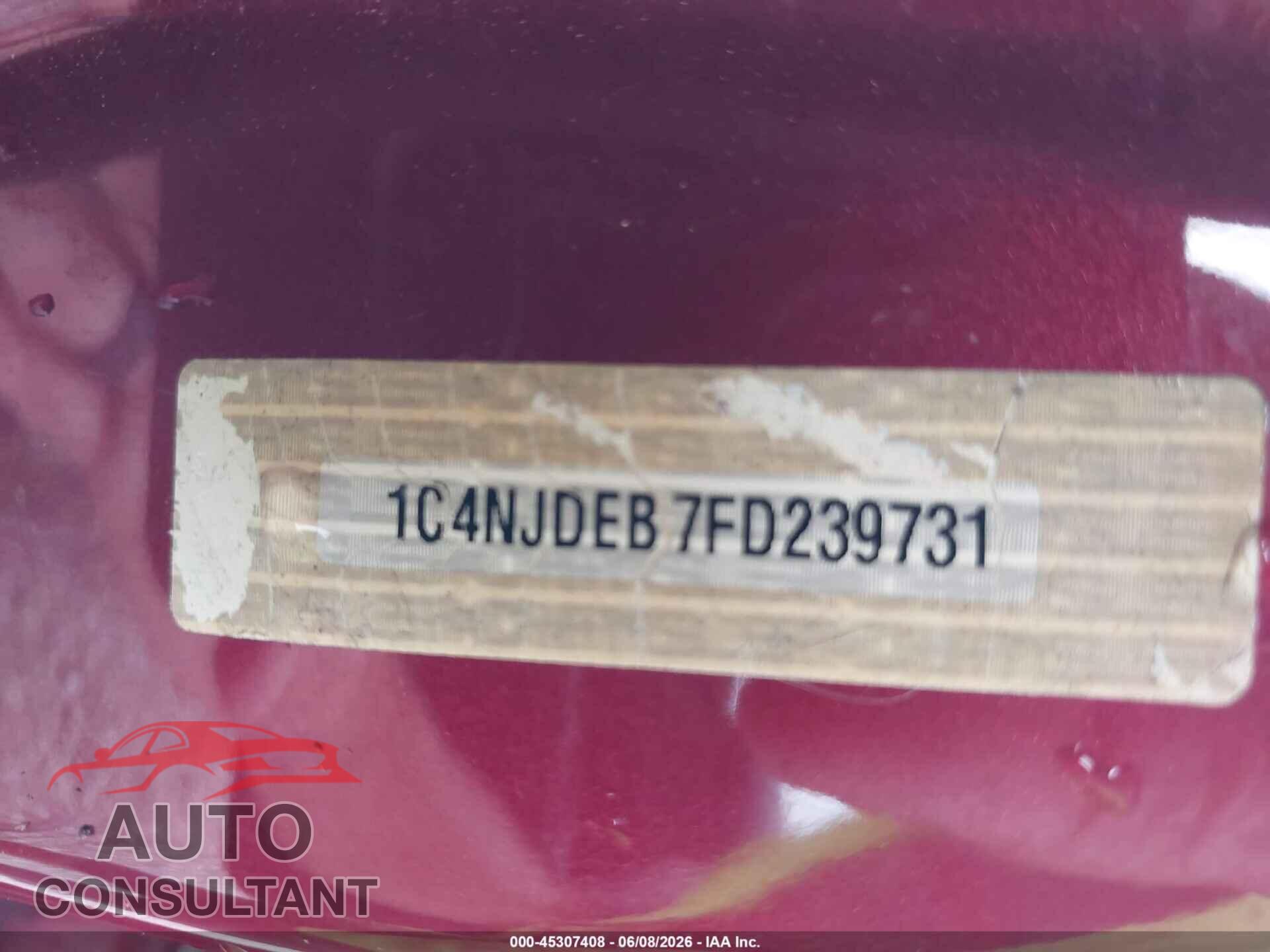 JEEP COMPASS 2015 - 1C4NJDEB7FD239731