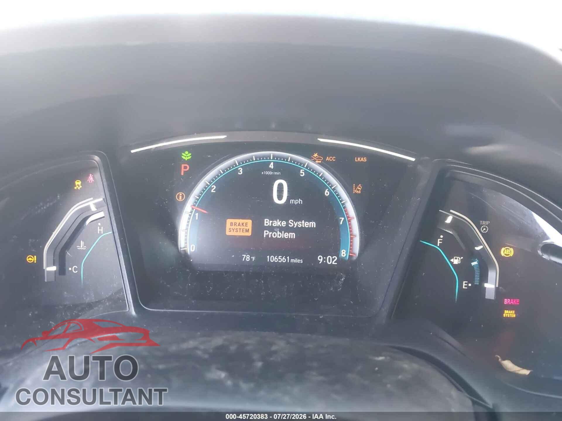 HONDA CIVIC 2019 - 2HGFC2F60KH538898