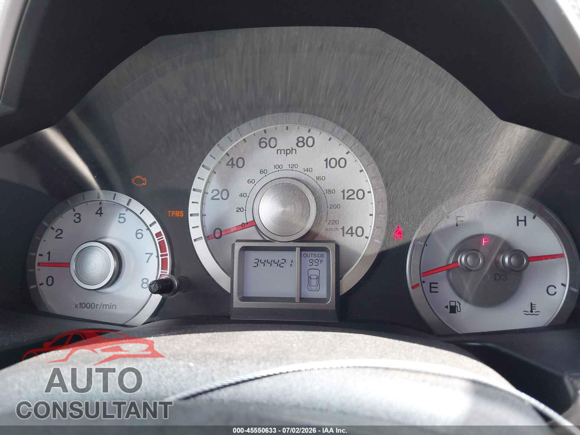 HONDA PILOT 2011 - 5FNYF4H54BB066404