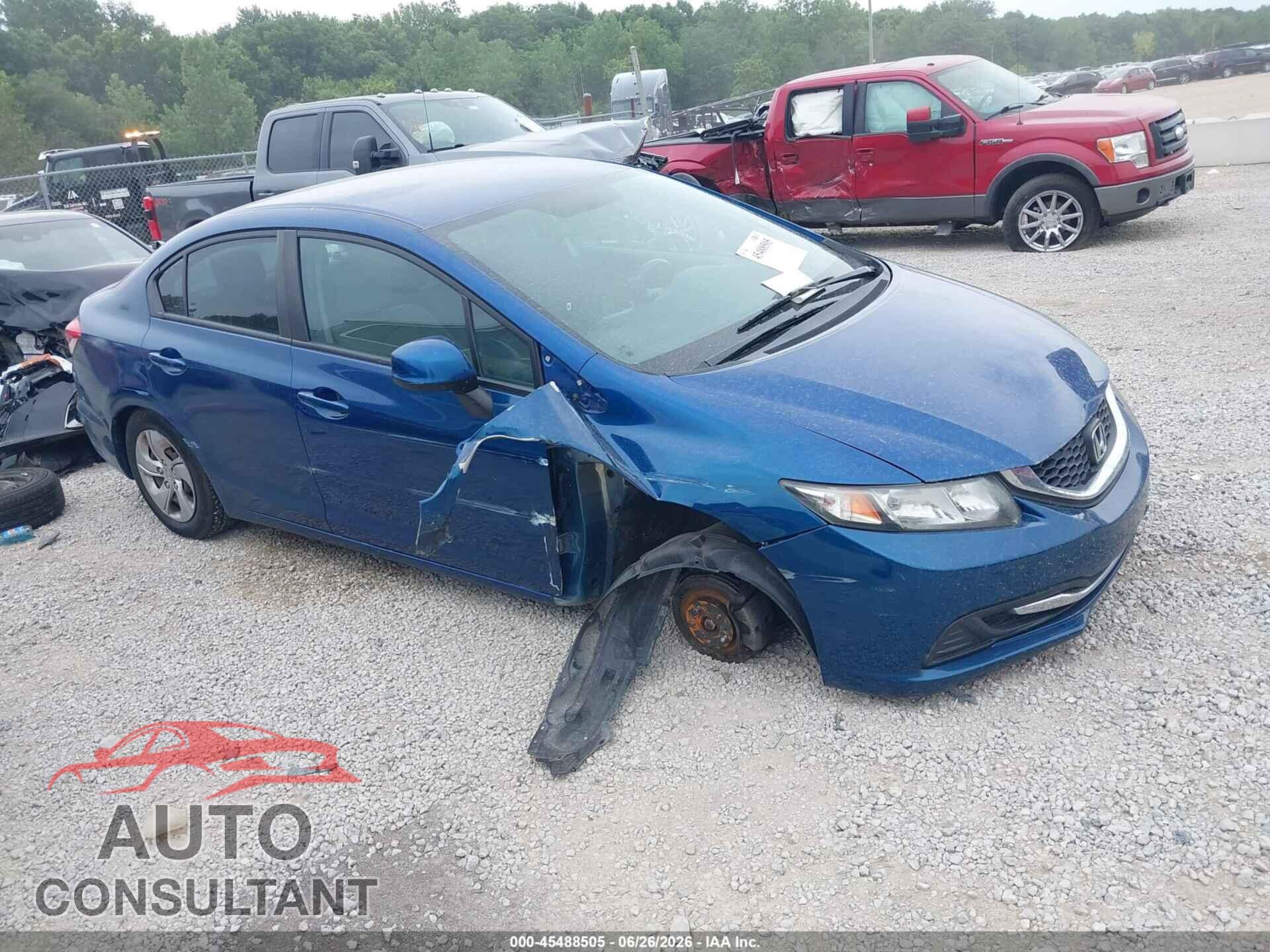 HONDA CIVIC 2013 - 19XFB2F50DE292541