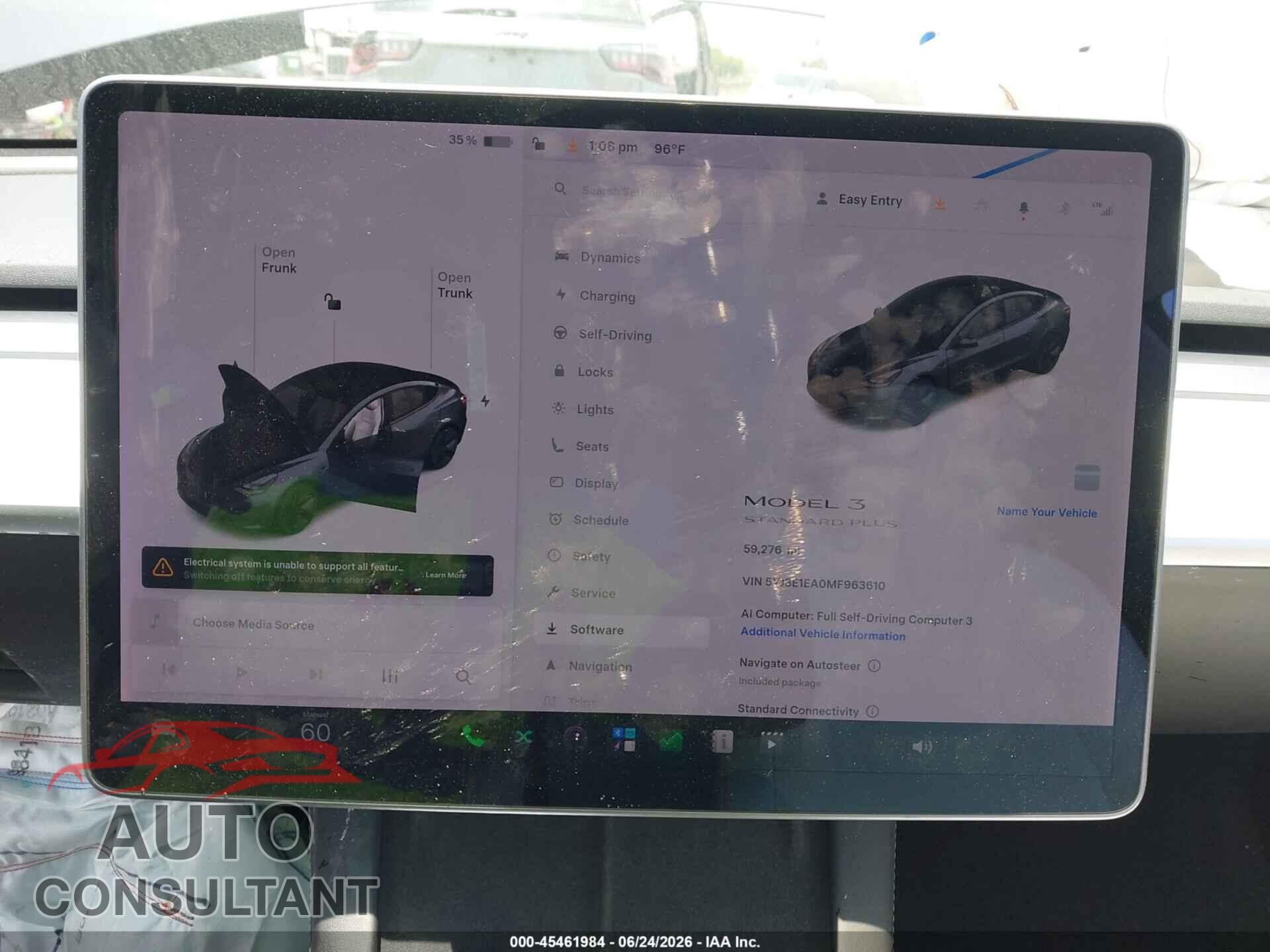 TESLA MODEL 3 2021 - 5YJ3E1EA0MF963610