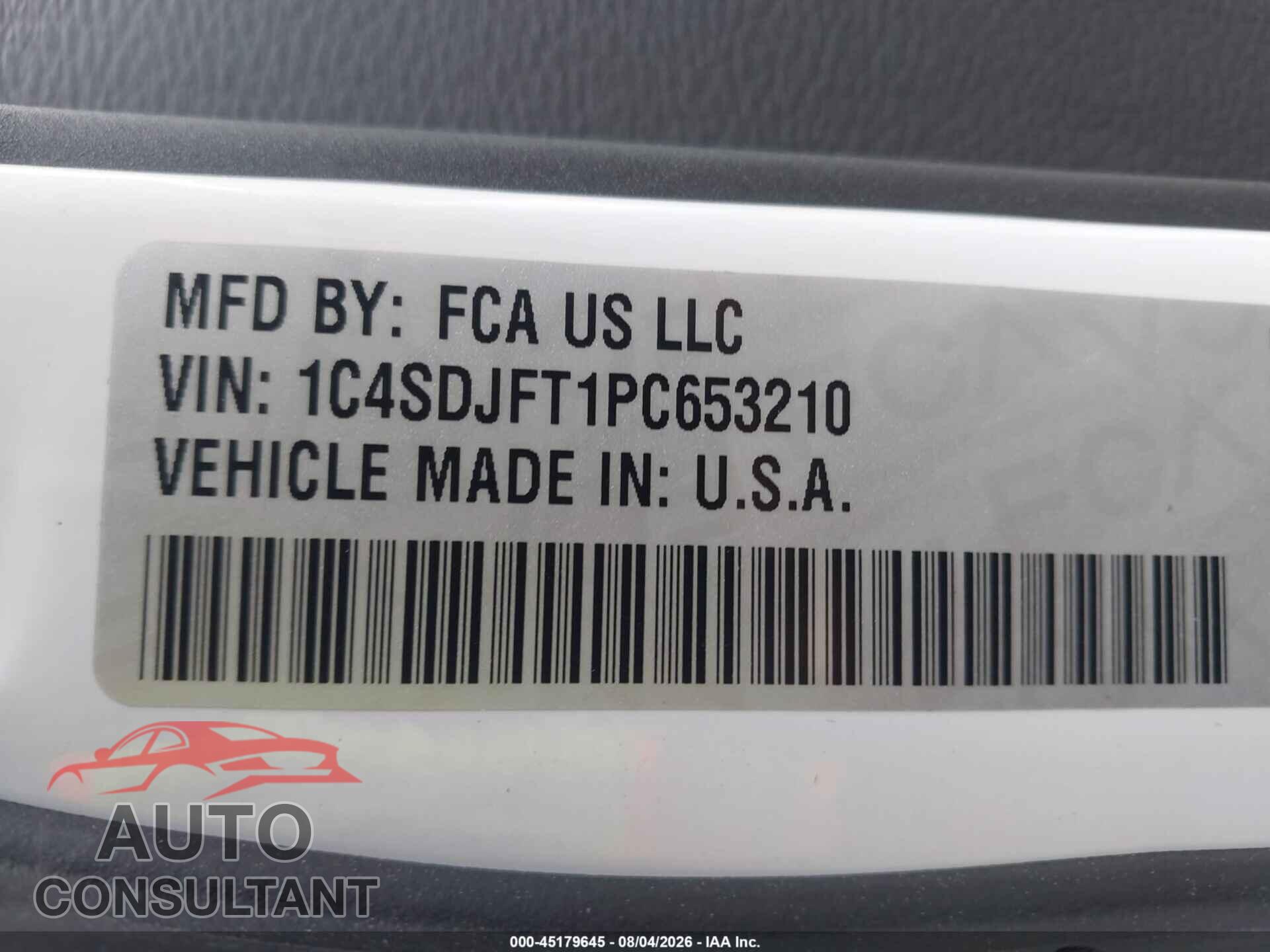 DODGE DURANGO 2023 - 1C4SDJFT1PC653210