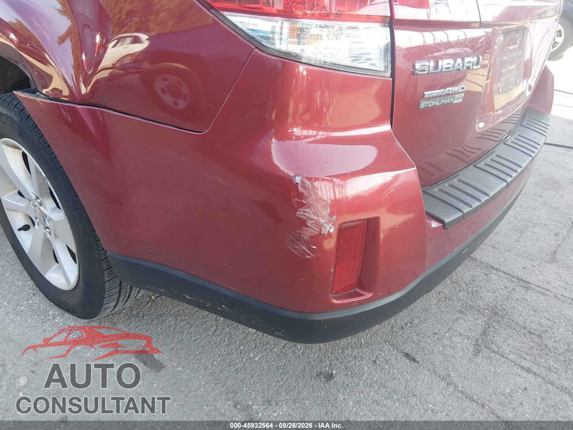 SUBARU OUTBACK 2014 - 4S4BRBCC4E3306507