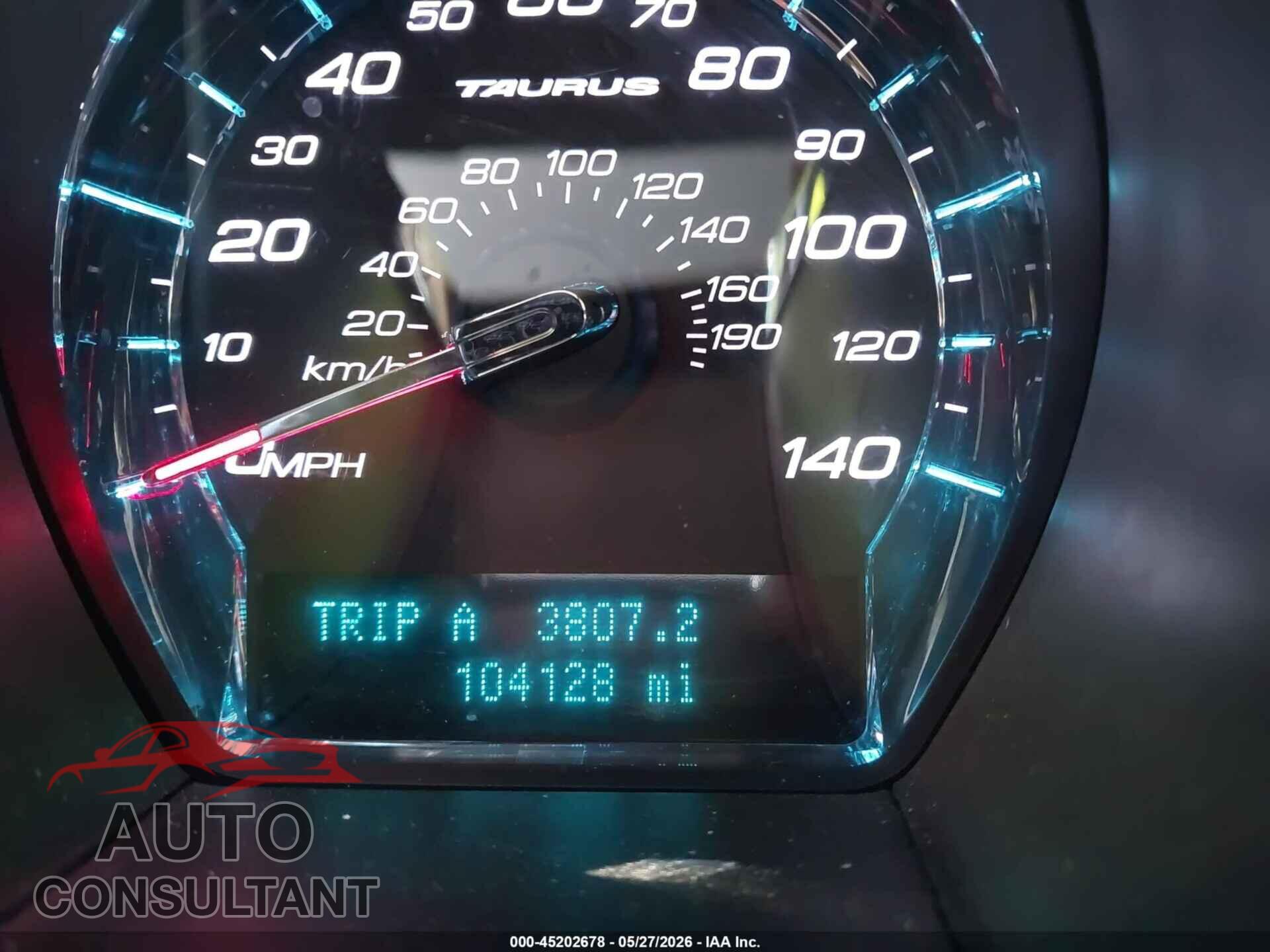 FORD TAURUS 2012 - 1FAHP2FW3CG123007