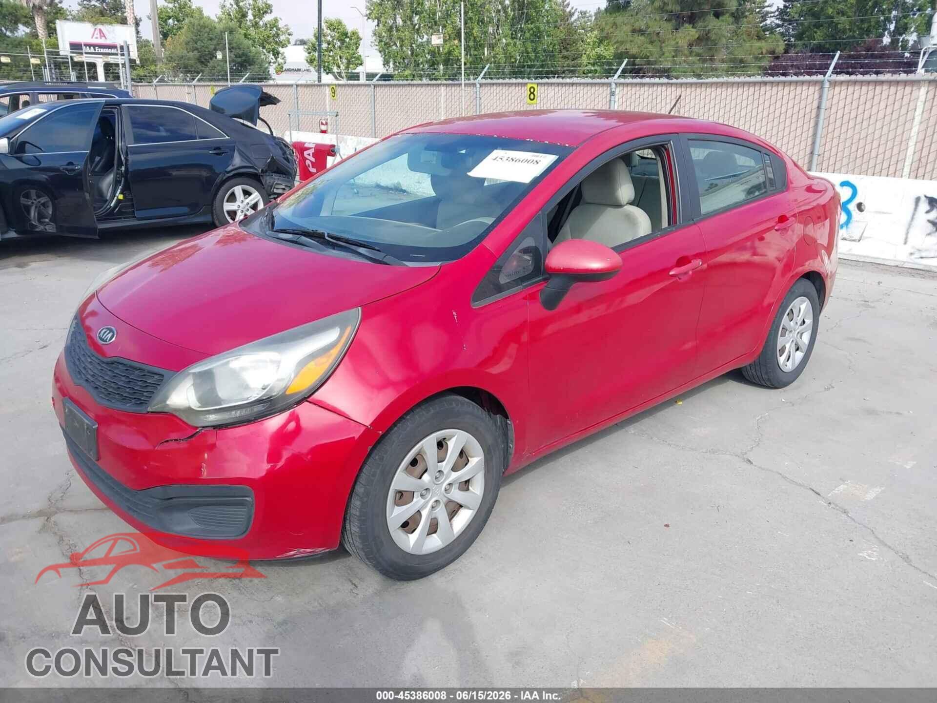 KIA RIO 2012 - KNADM4A38C6033221