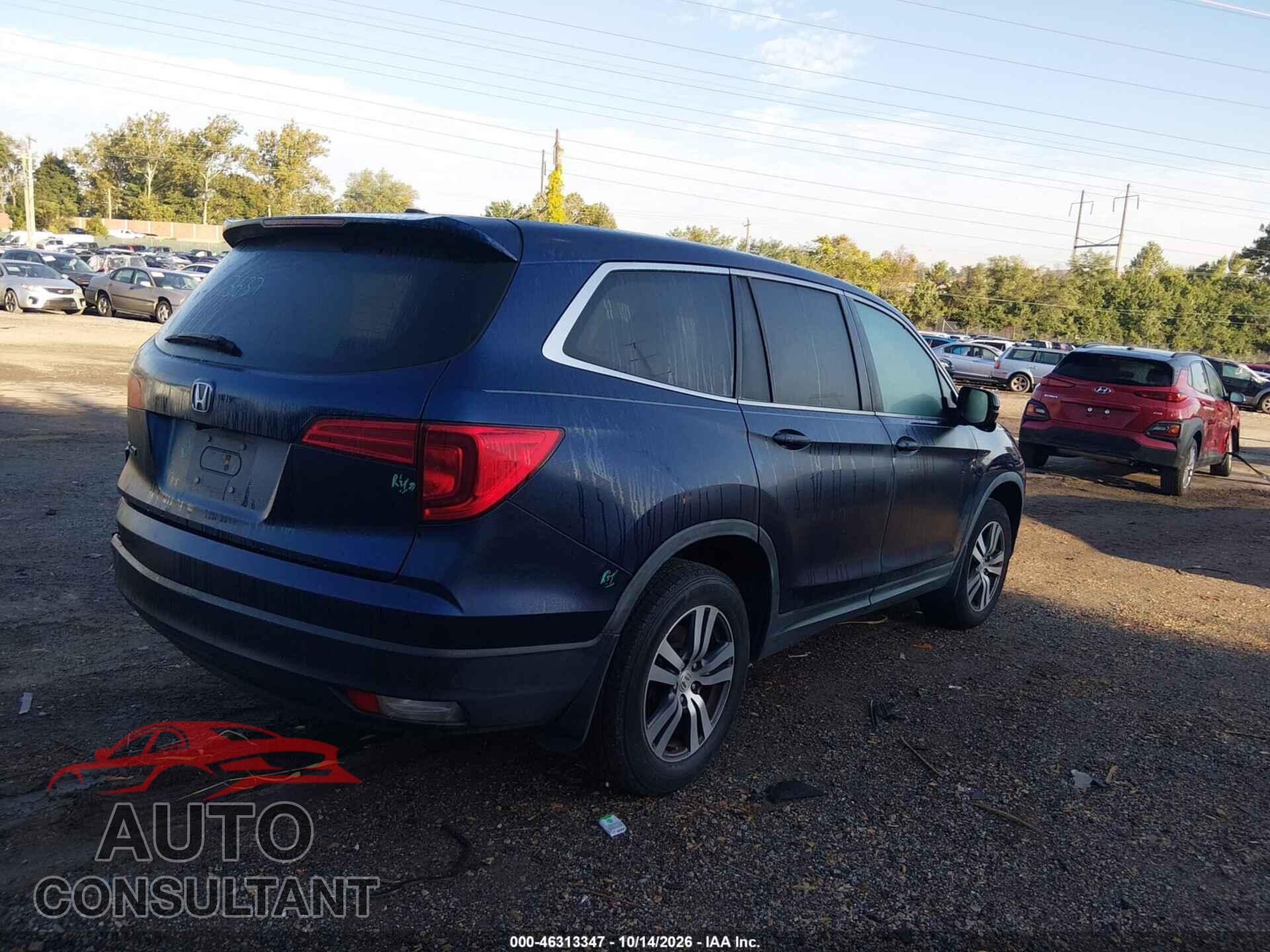 HONDA PILOT 2017 - 5FNYF5H62HB010890