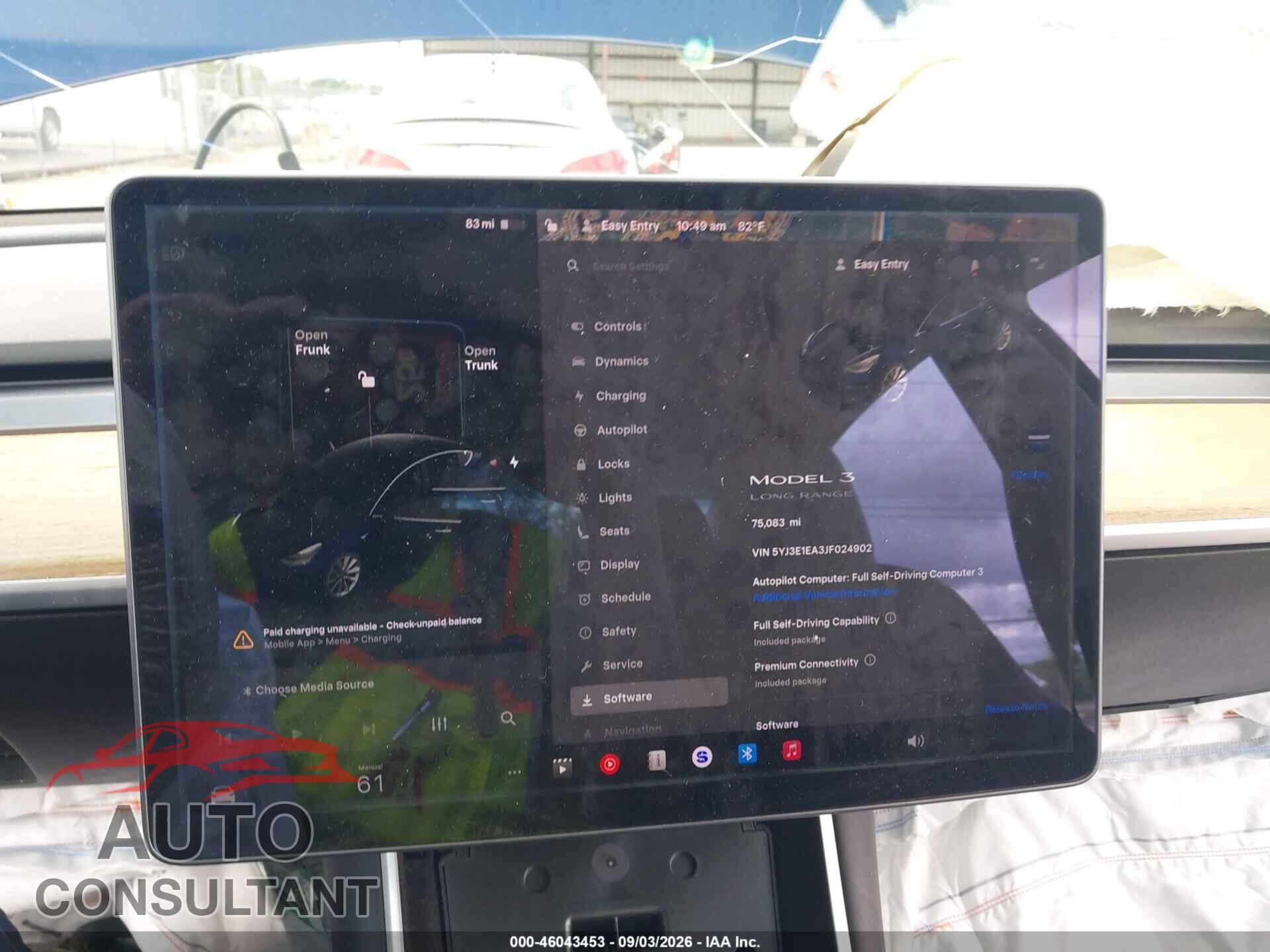 TESLA MODEL 3 2018 - 5YJ3E1EA3JF024902