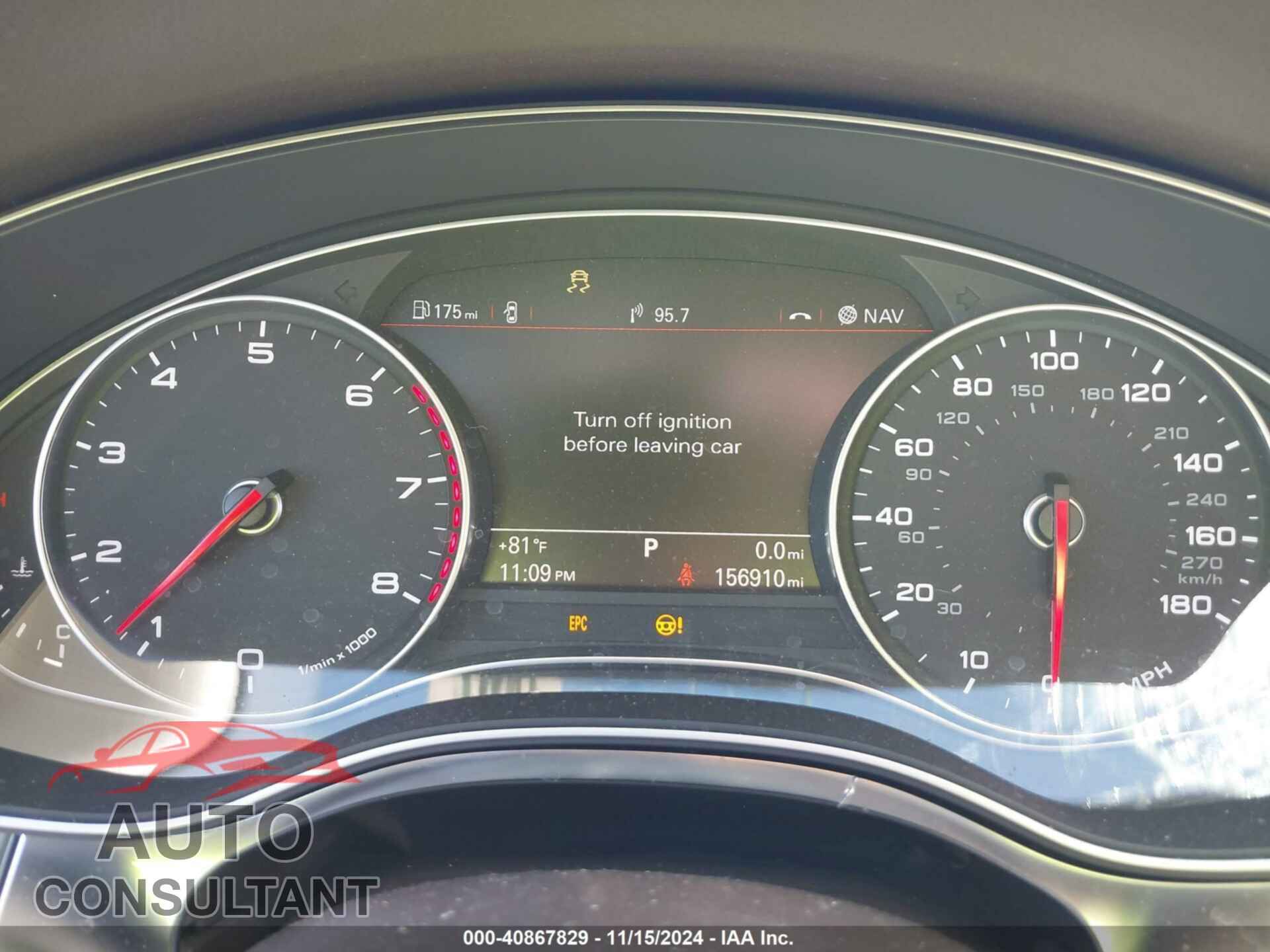AUDI A6 2013 - WAUDFAFC2DN082407