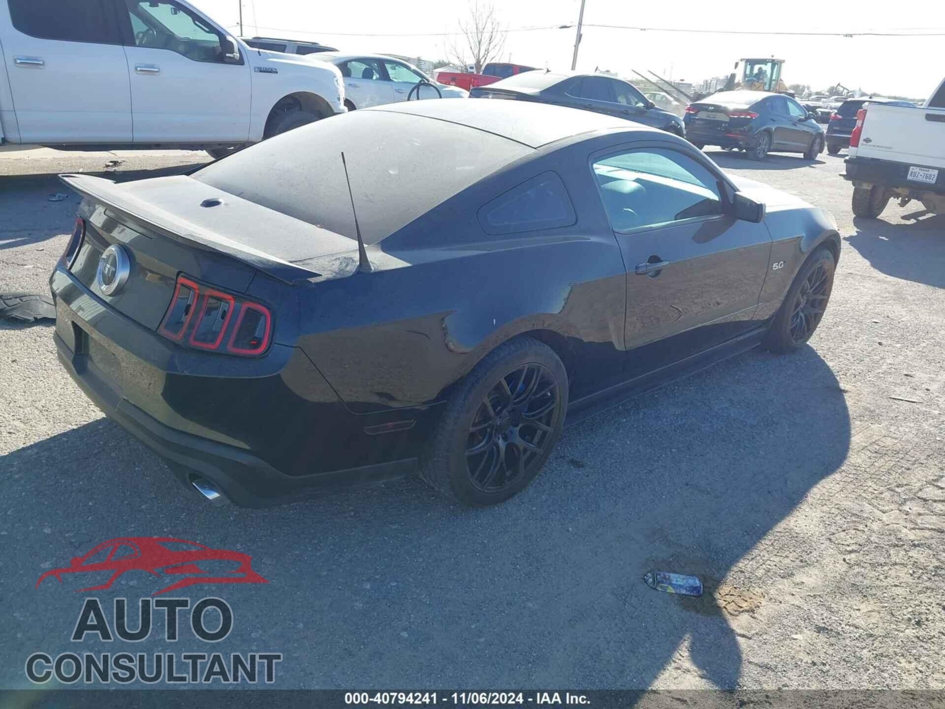 FORD MUSTANG 2012 - 1ZVBP8CF2C5208954