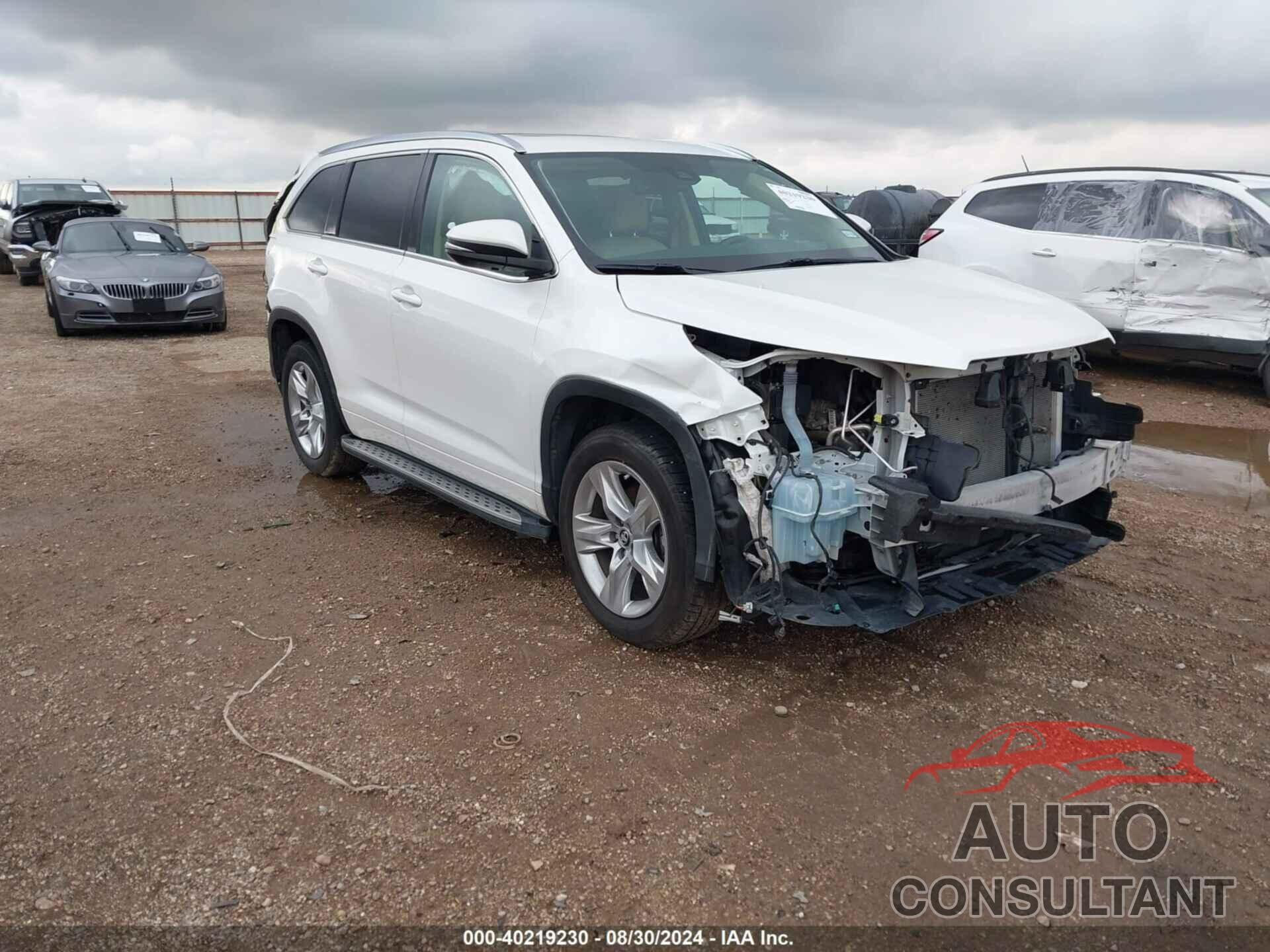 TOYOTA HIGHLANDER 2019 - 5TDYZRFH0KS310367