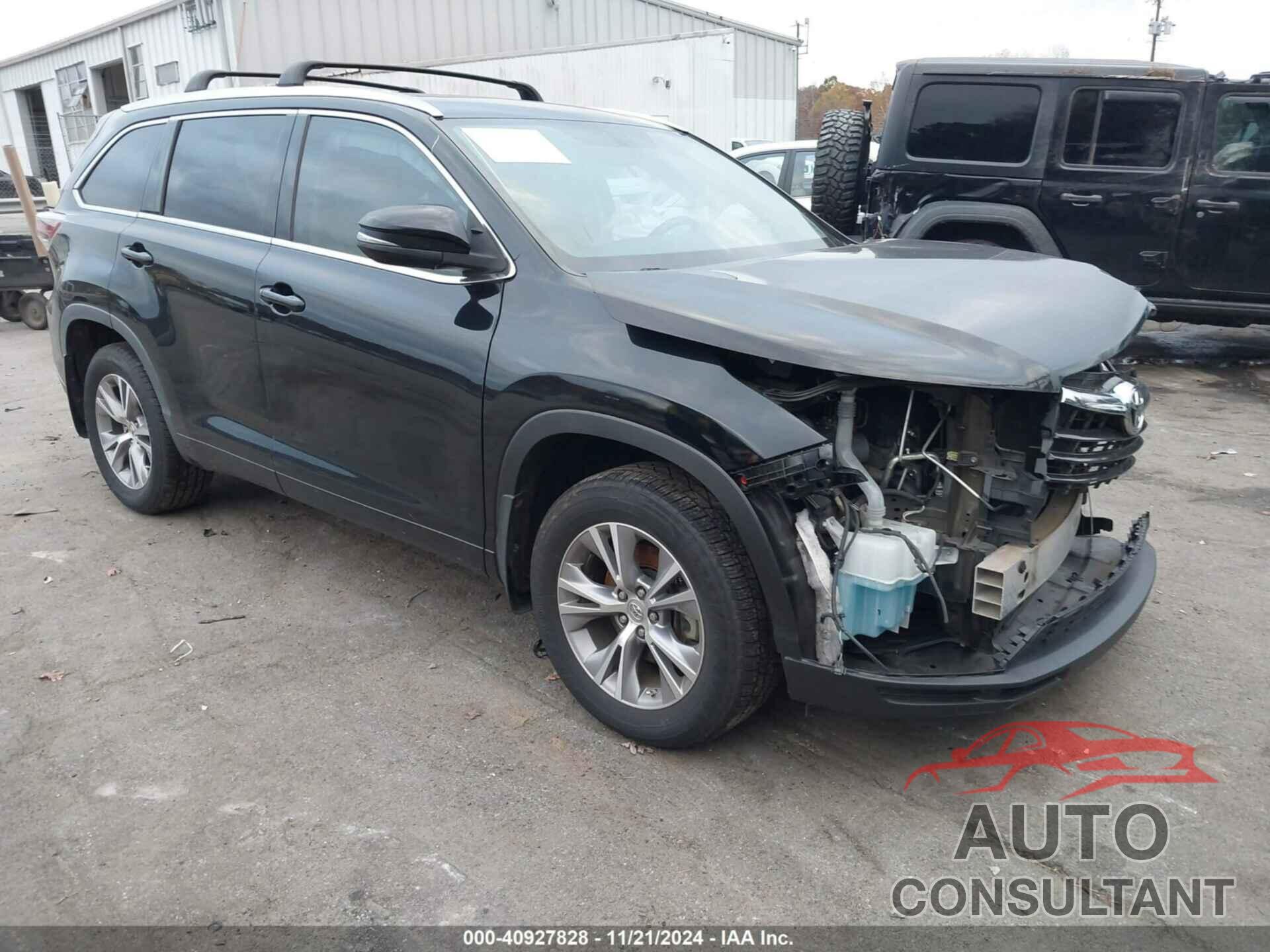 TOYOTA HIGHLANDER 2015 - 5TDJKRFH9FS200073