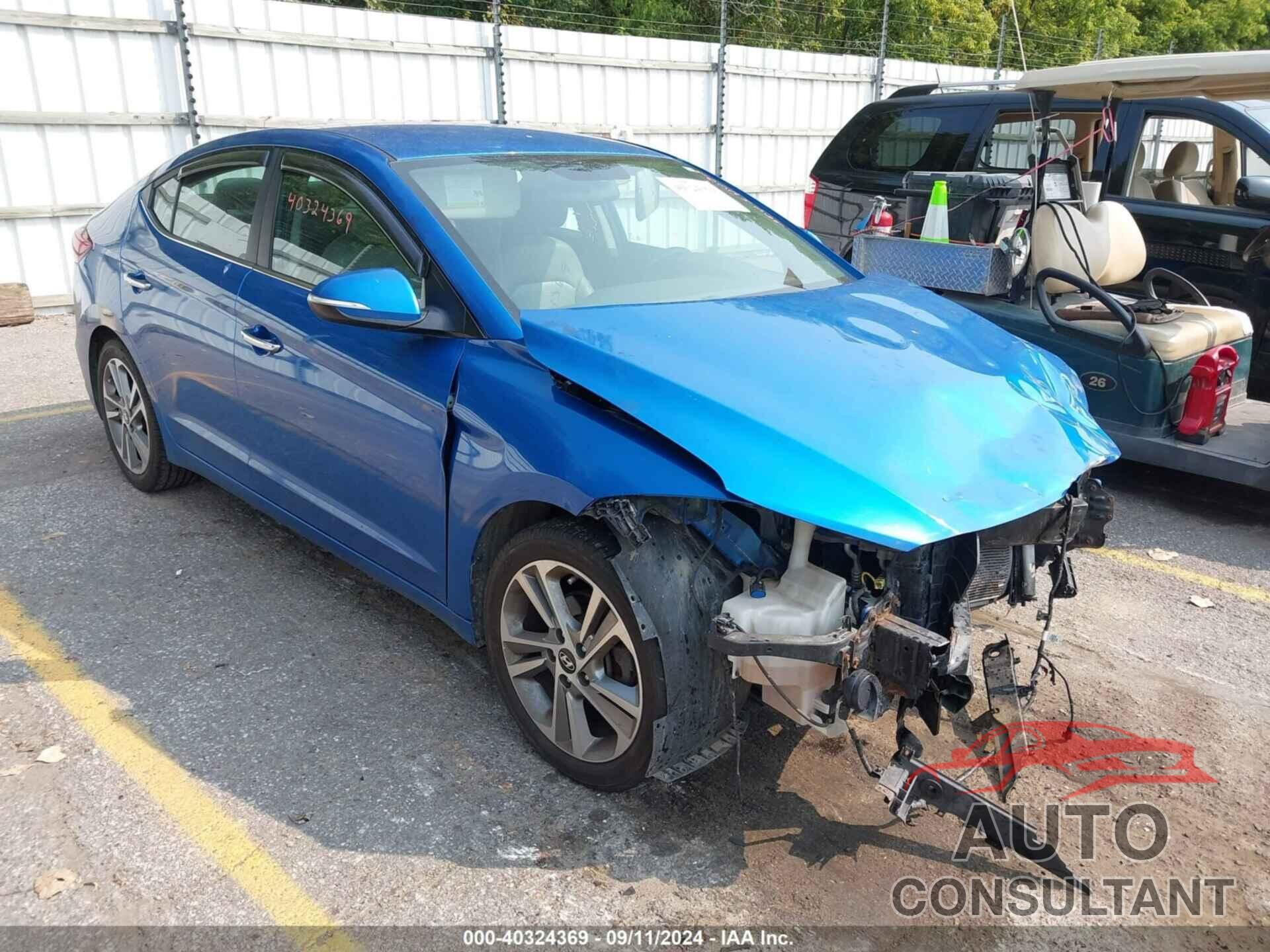 HYUNDAI ELANTRA 2017 - KMHD84LF3HU268364