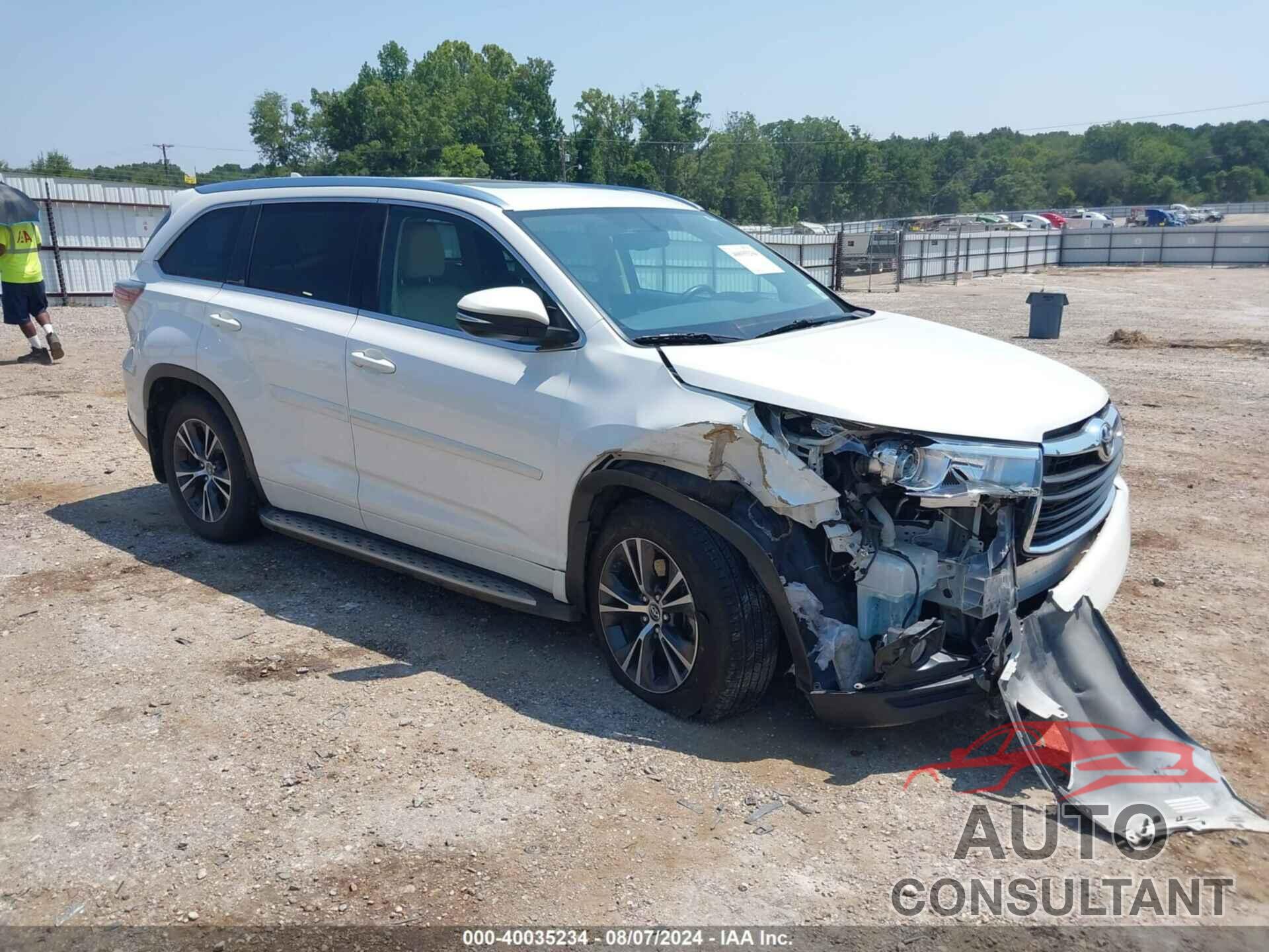 TOYOTA HIGHLANDER 2016 - 5TDKKRFHXGS167445