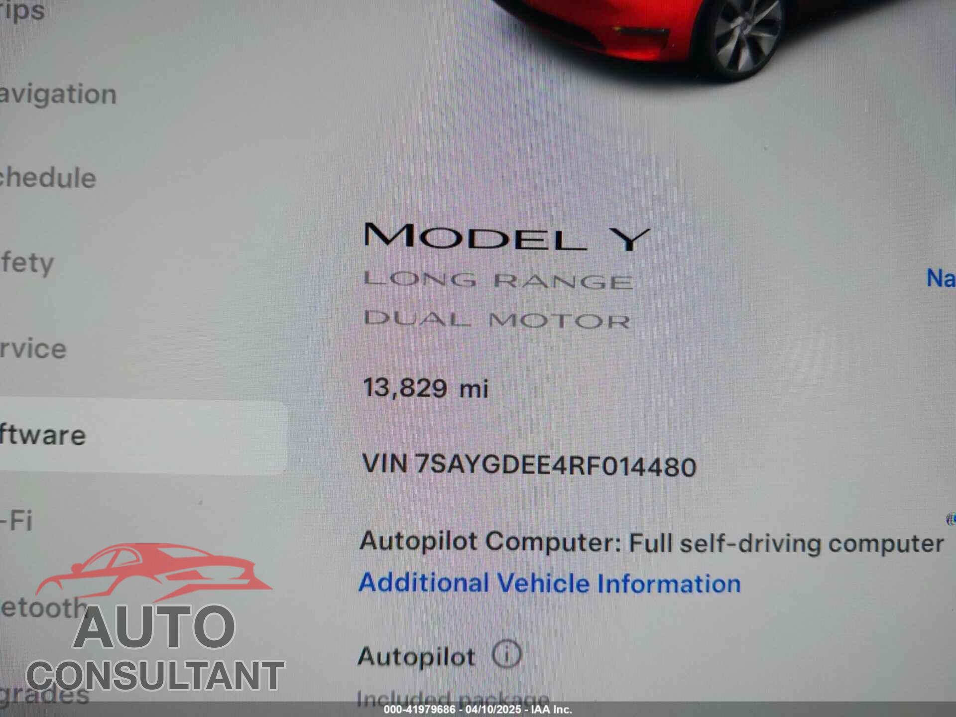 TESLA MODEL Y 2024 - 7SAYGDEE4RF014480
