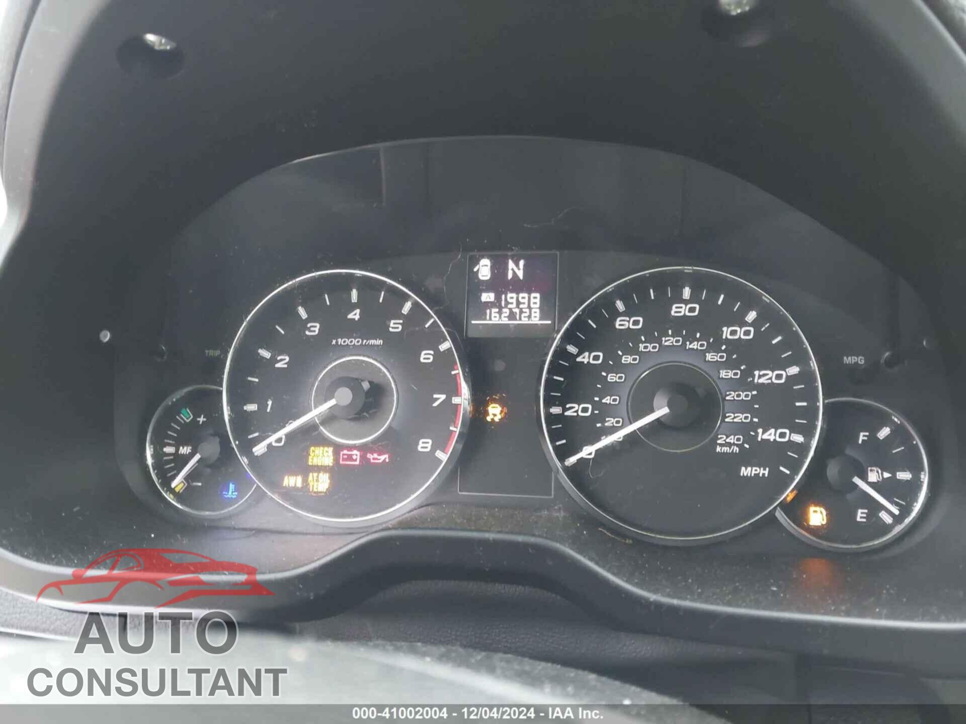 SUBARU OUTBACK 2012 - 4S4BRBCC7C3294639