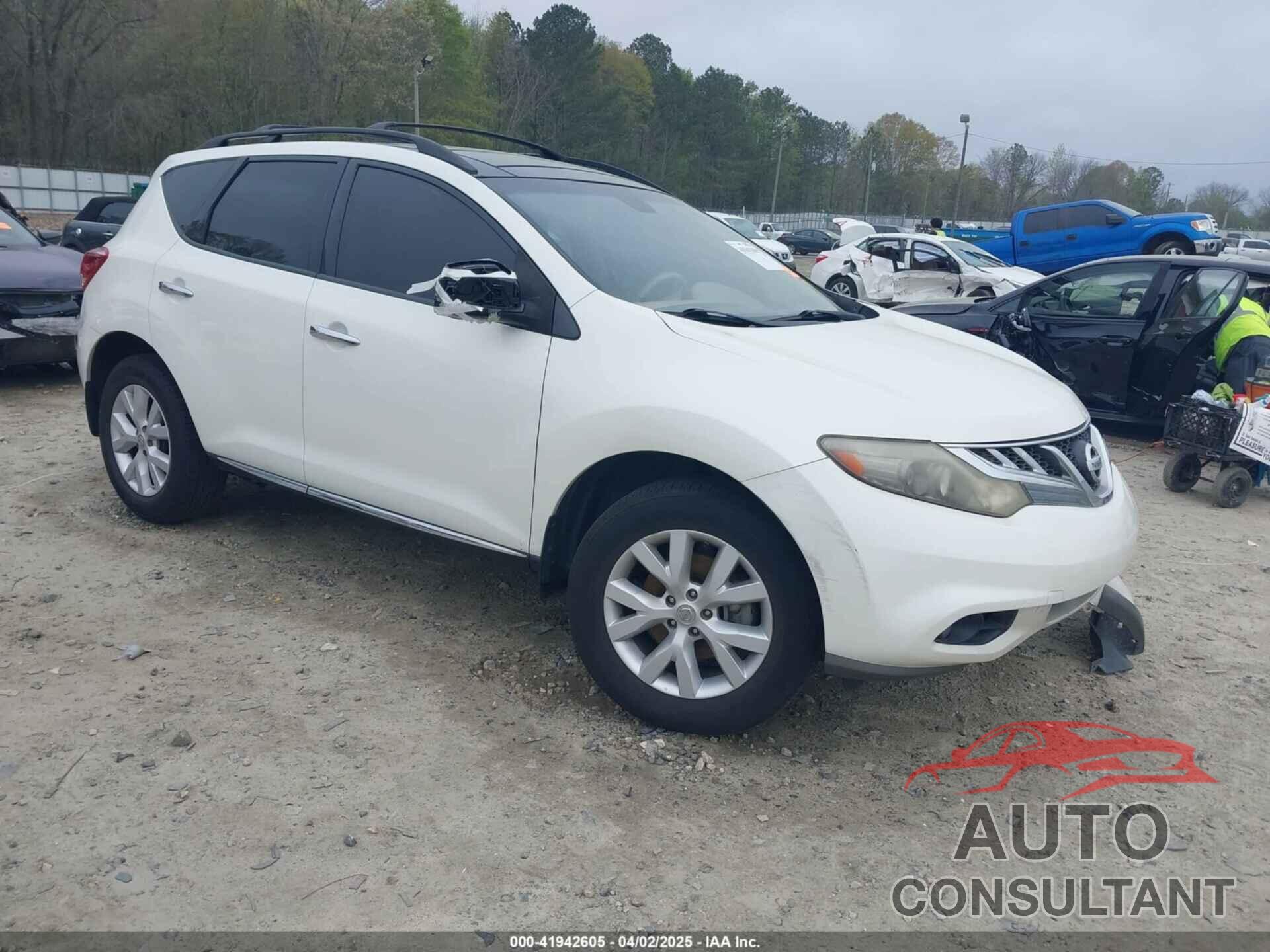 NISSAN MURANO 2012 - JN8AZ1MUXCW100576