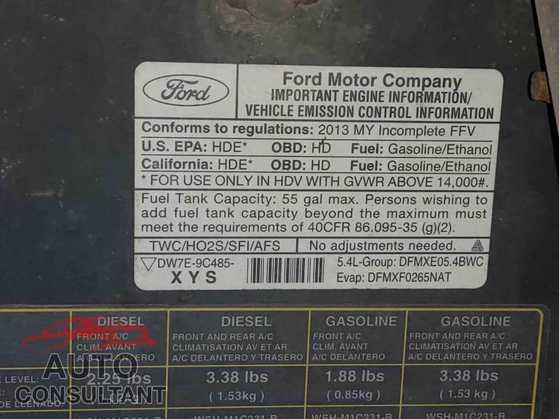 FORD E-450 STRIPPED 2013 - 1FC4E4KL1DDA84006