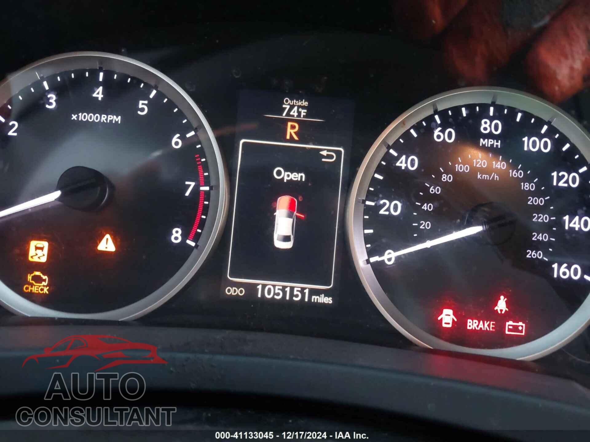 LEXUS IS 250 2014 - JTHBF1D23E5003444