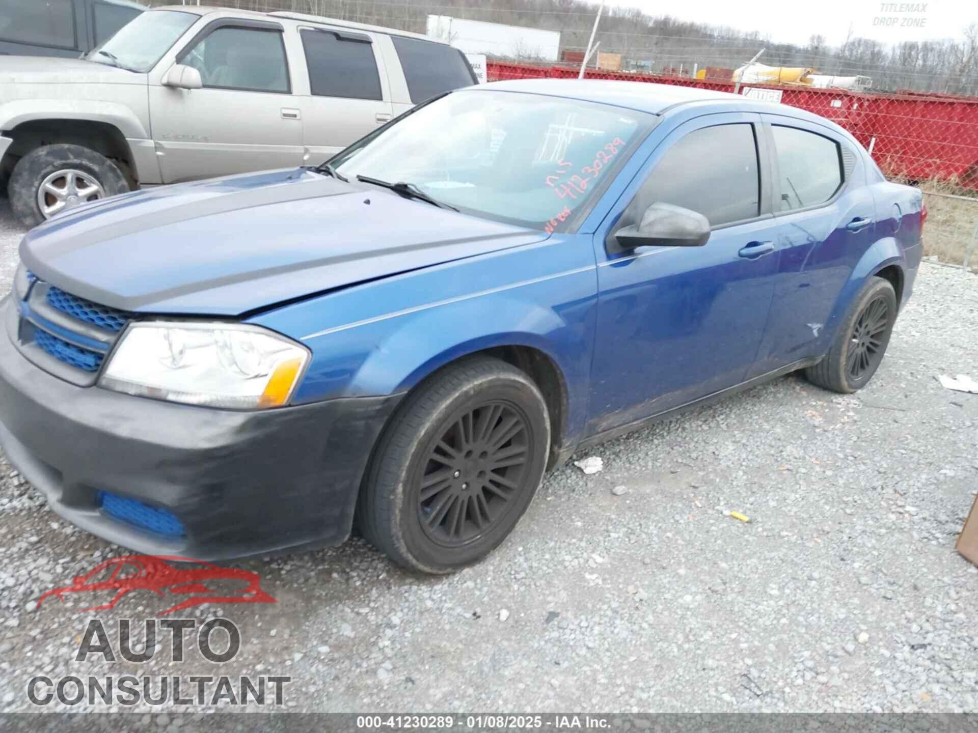 DODGE AVENGER 2012 - 1C3CDZAB1CN184141
