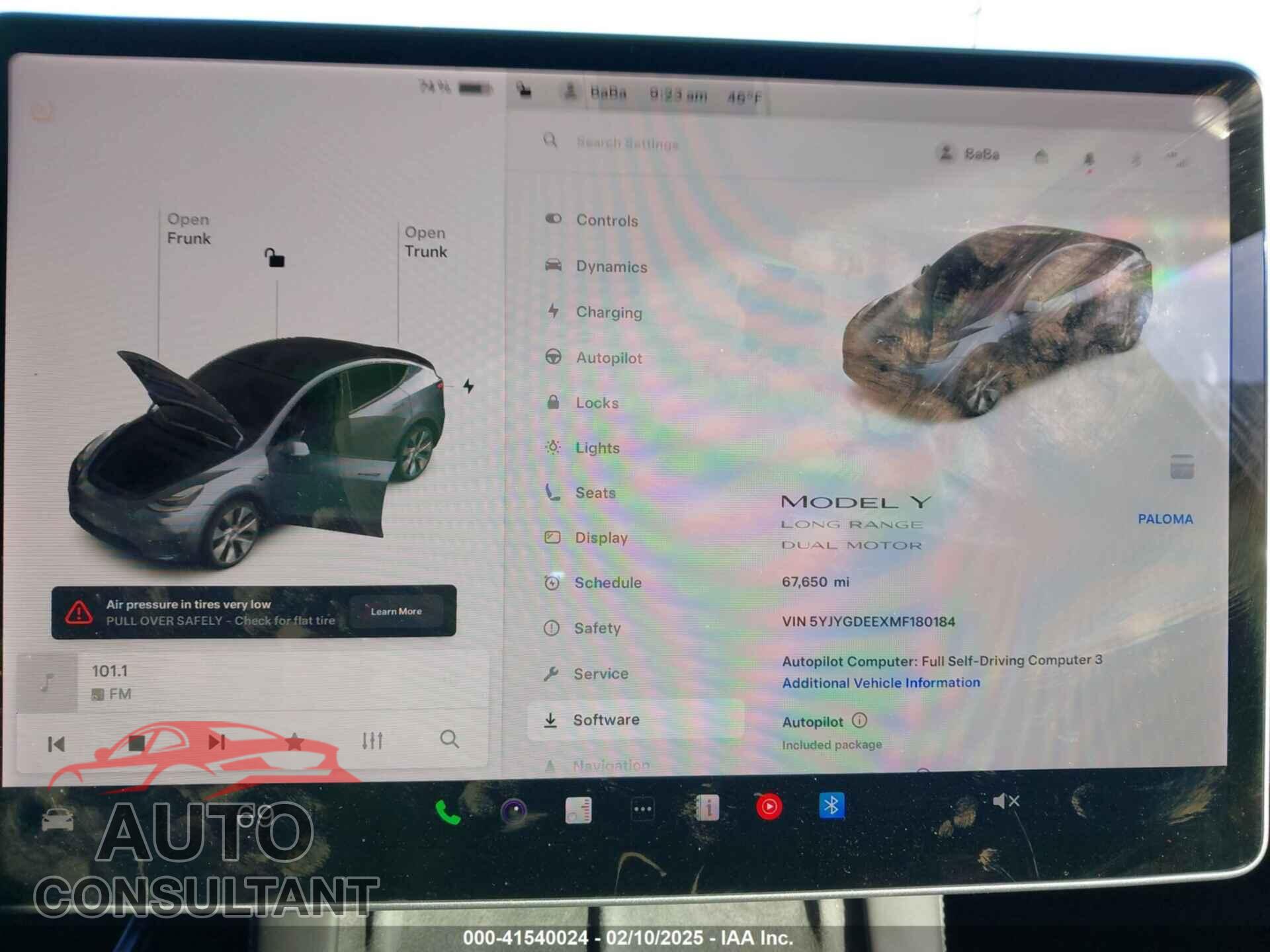 TESLA MODEL Y 2021 - 5YJYGDEEXMF180184