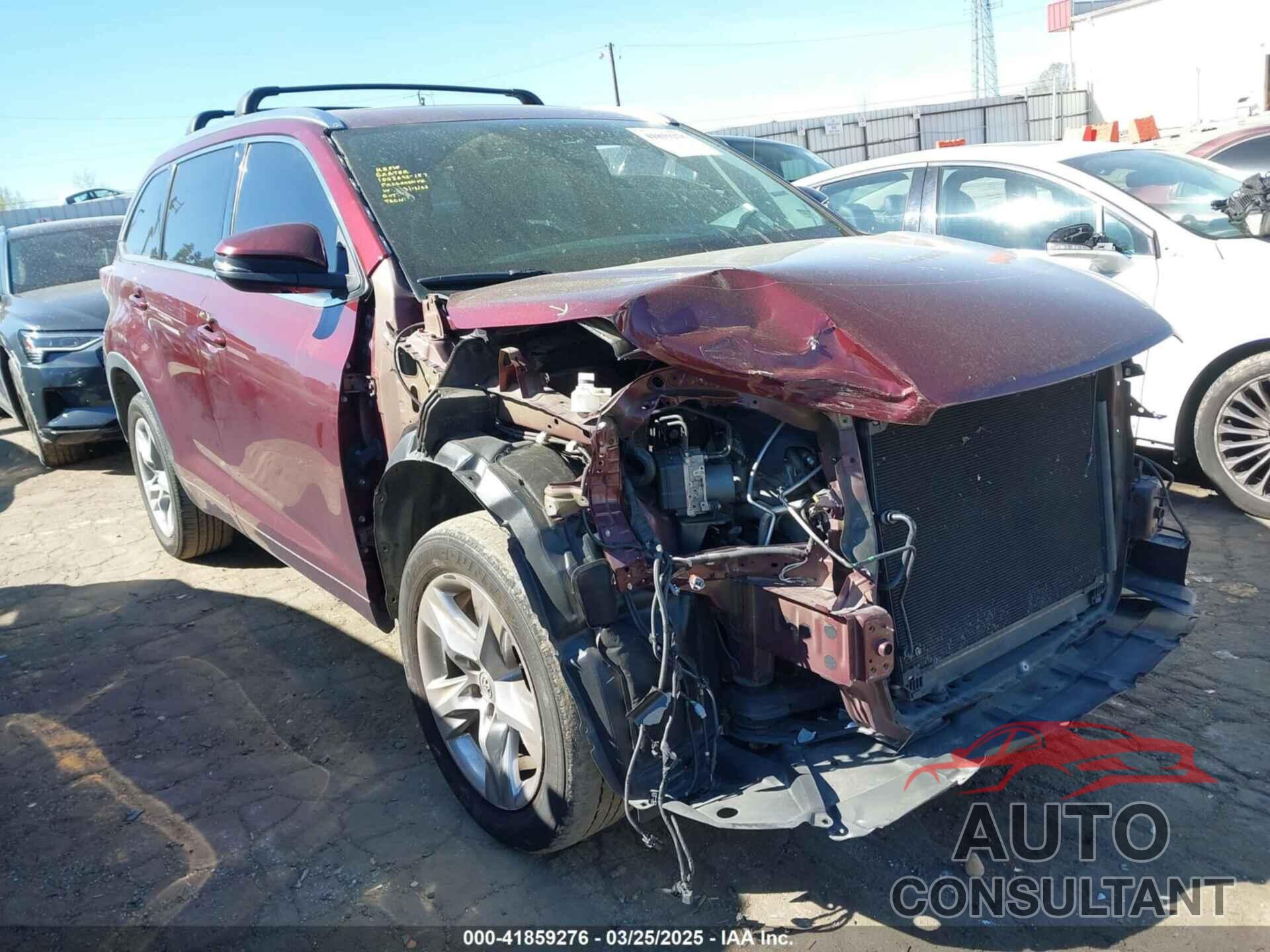 TOYOTA HIGHLANDER 2014 - 5TDYKRFHXES010845