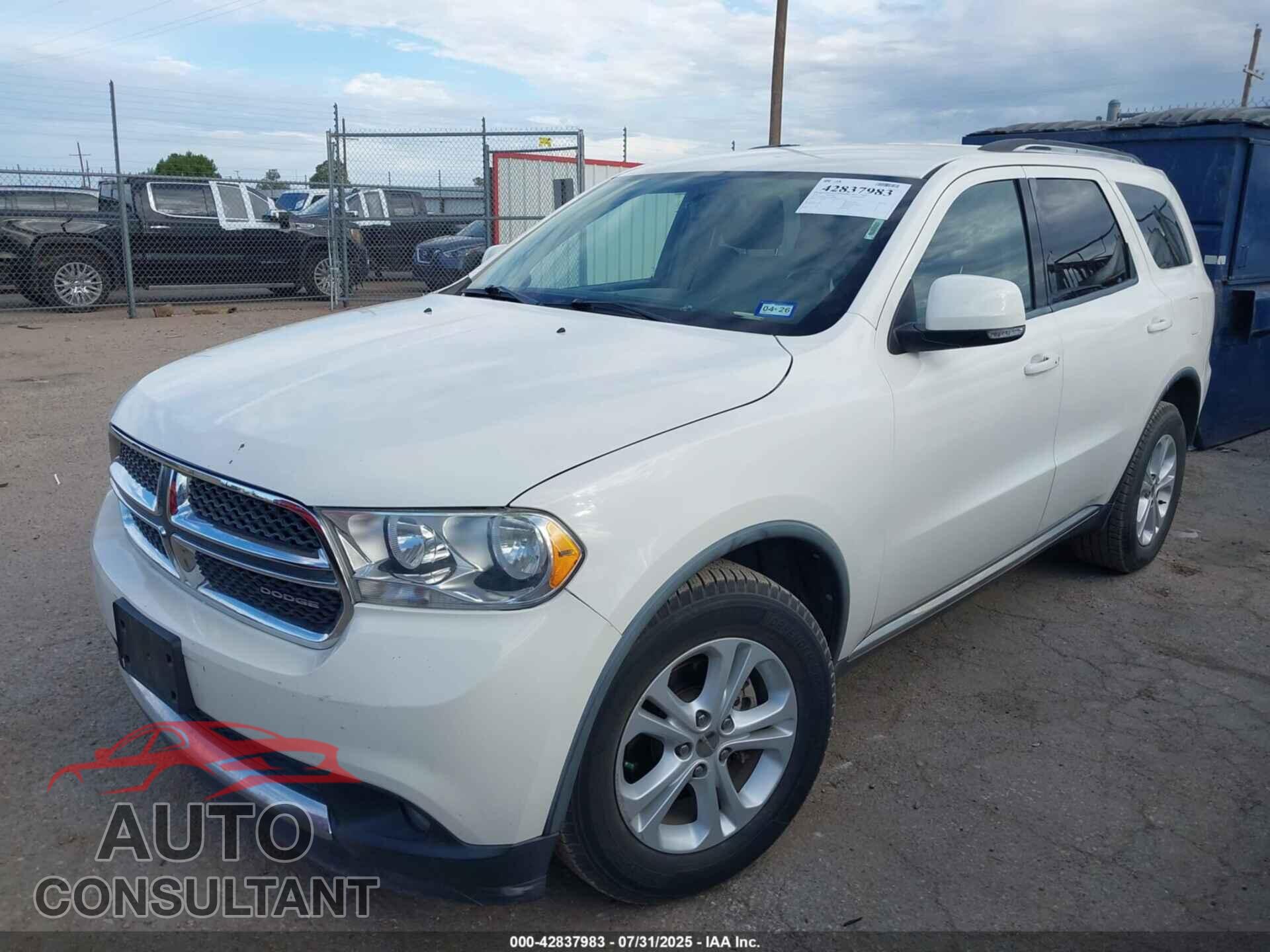 DODGE DURANGO 2012 - 1C4RDHDG1CC126548