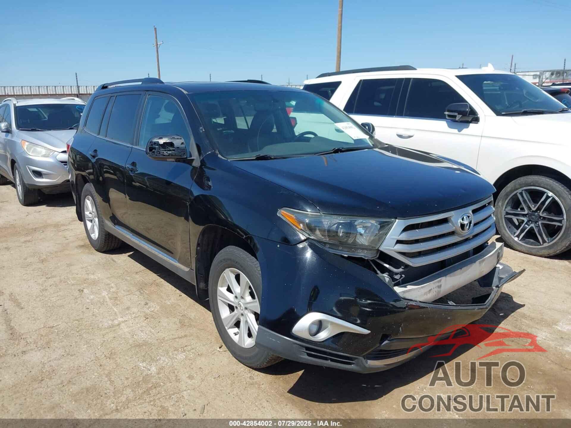 TOYOTA HIGHLANDER 2012 - 5TDBK3EH9CS172919
